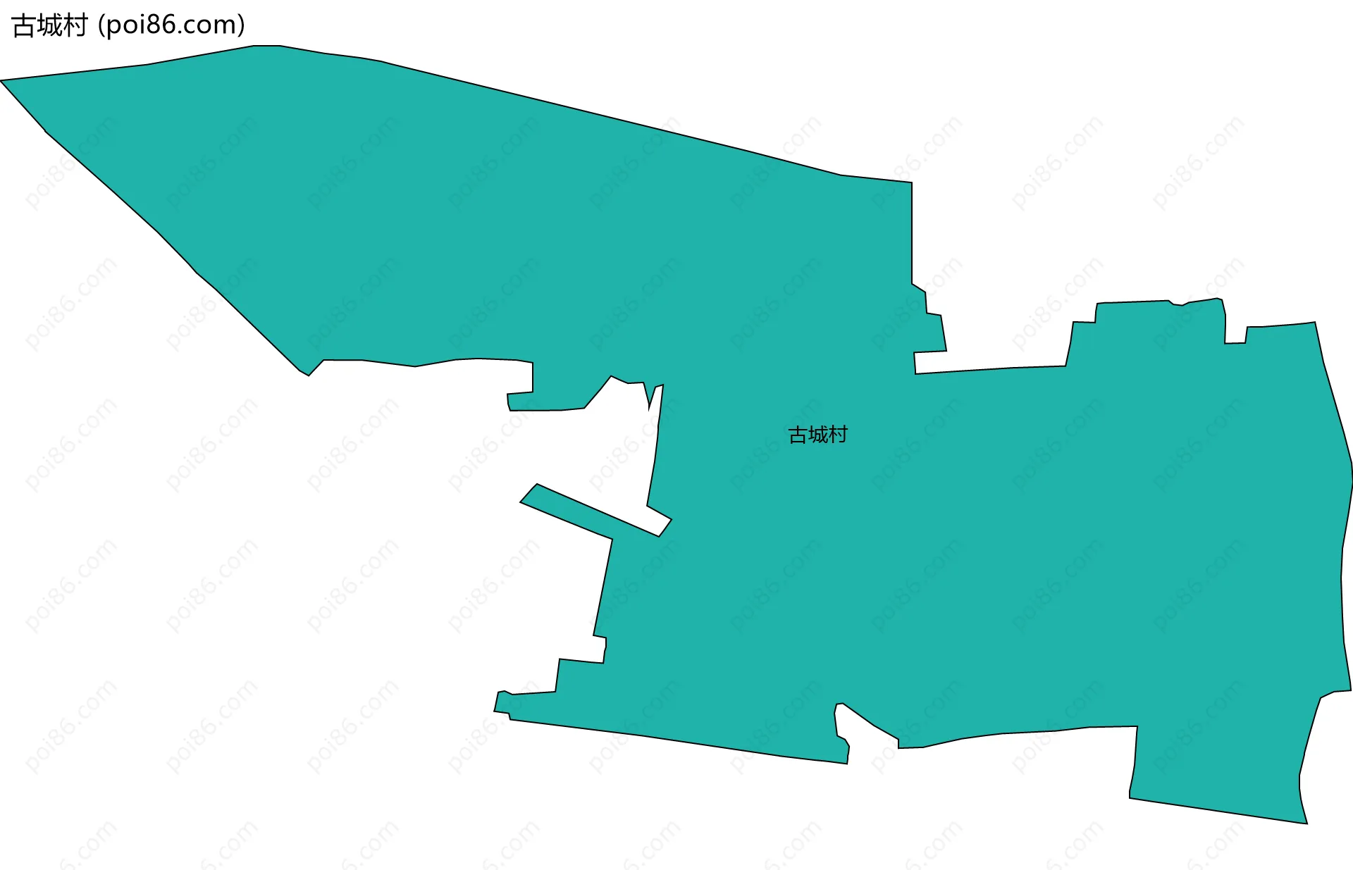 古城村边界地图