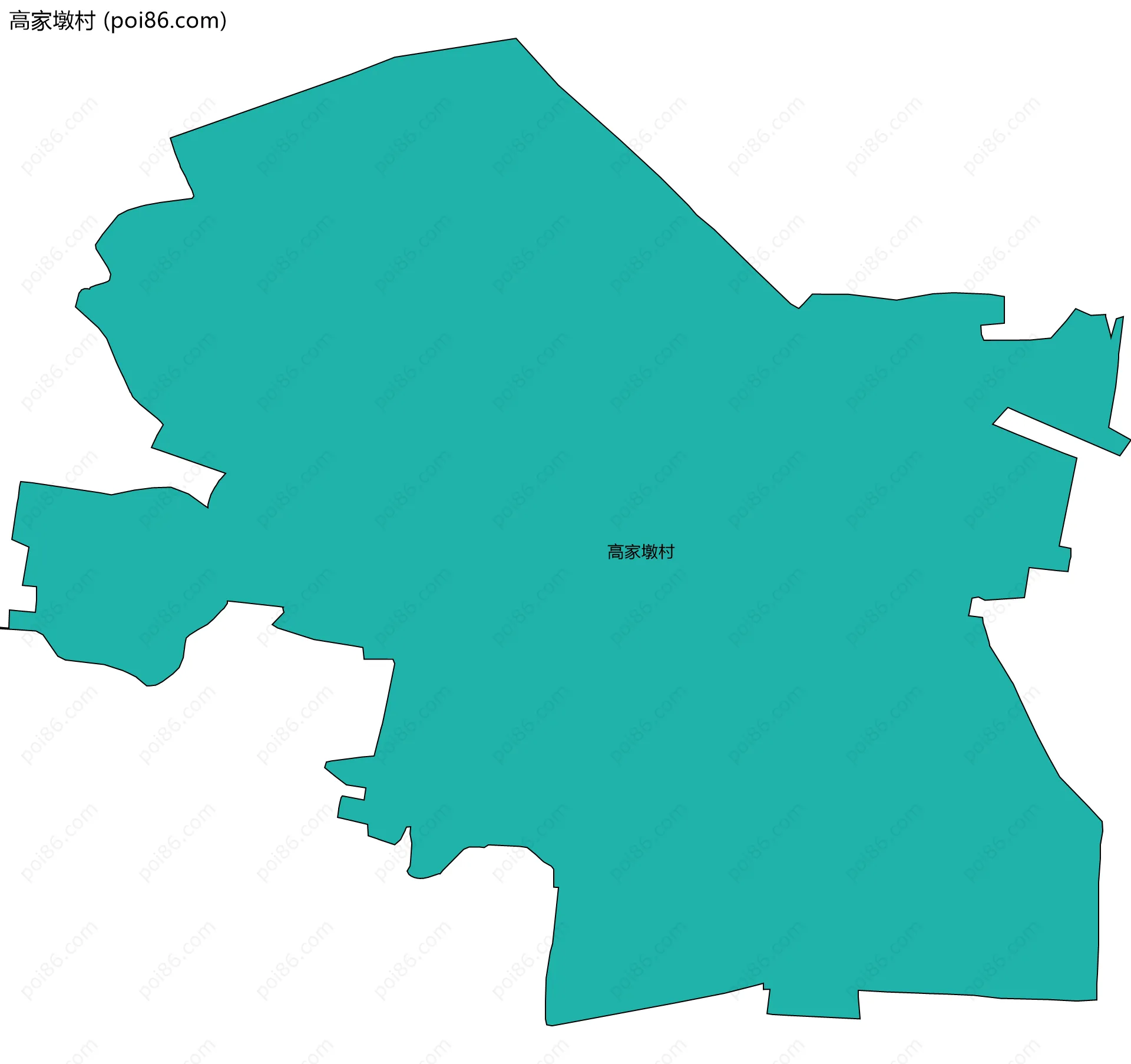 高家墩村边界地图