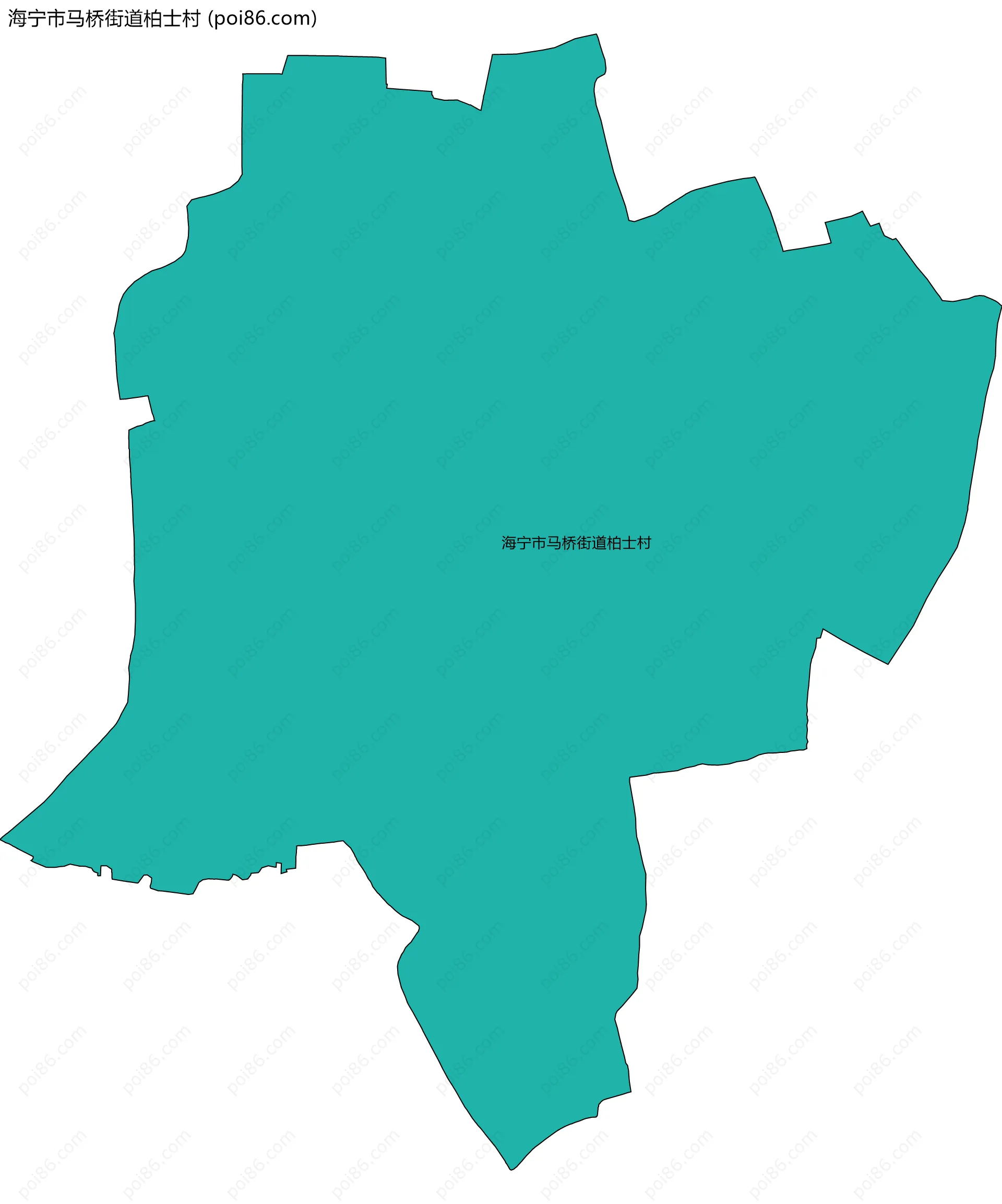 海宁市马桥街道柏士村边界地图