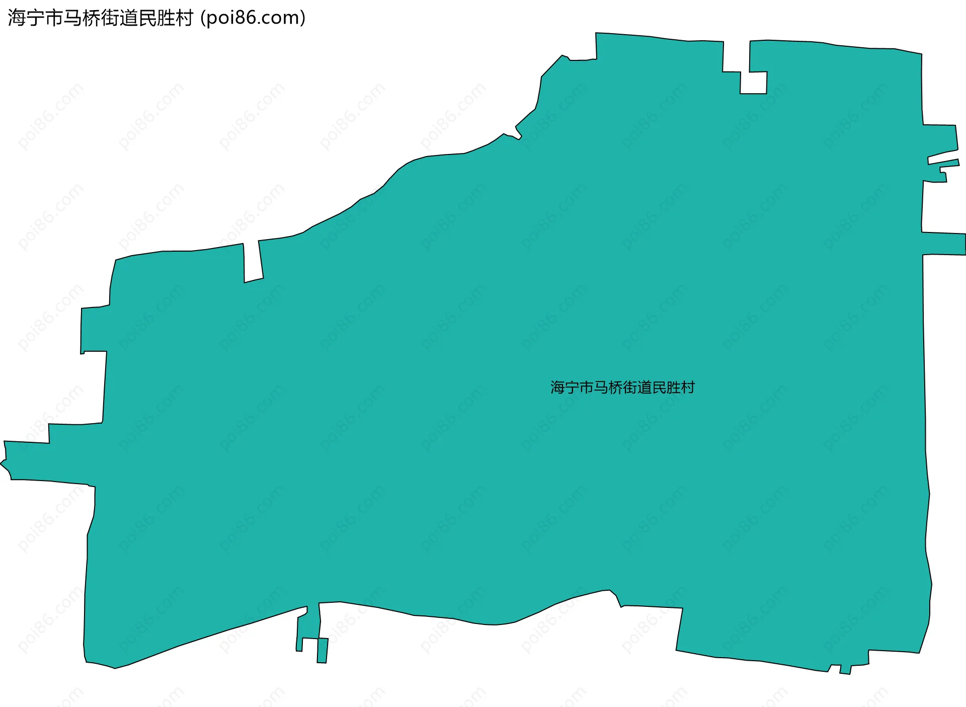 海宁市马桥街道民胜村边界地图