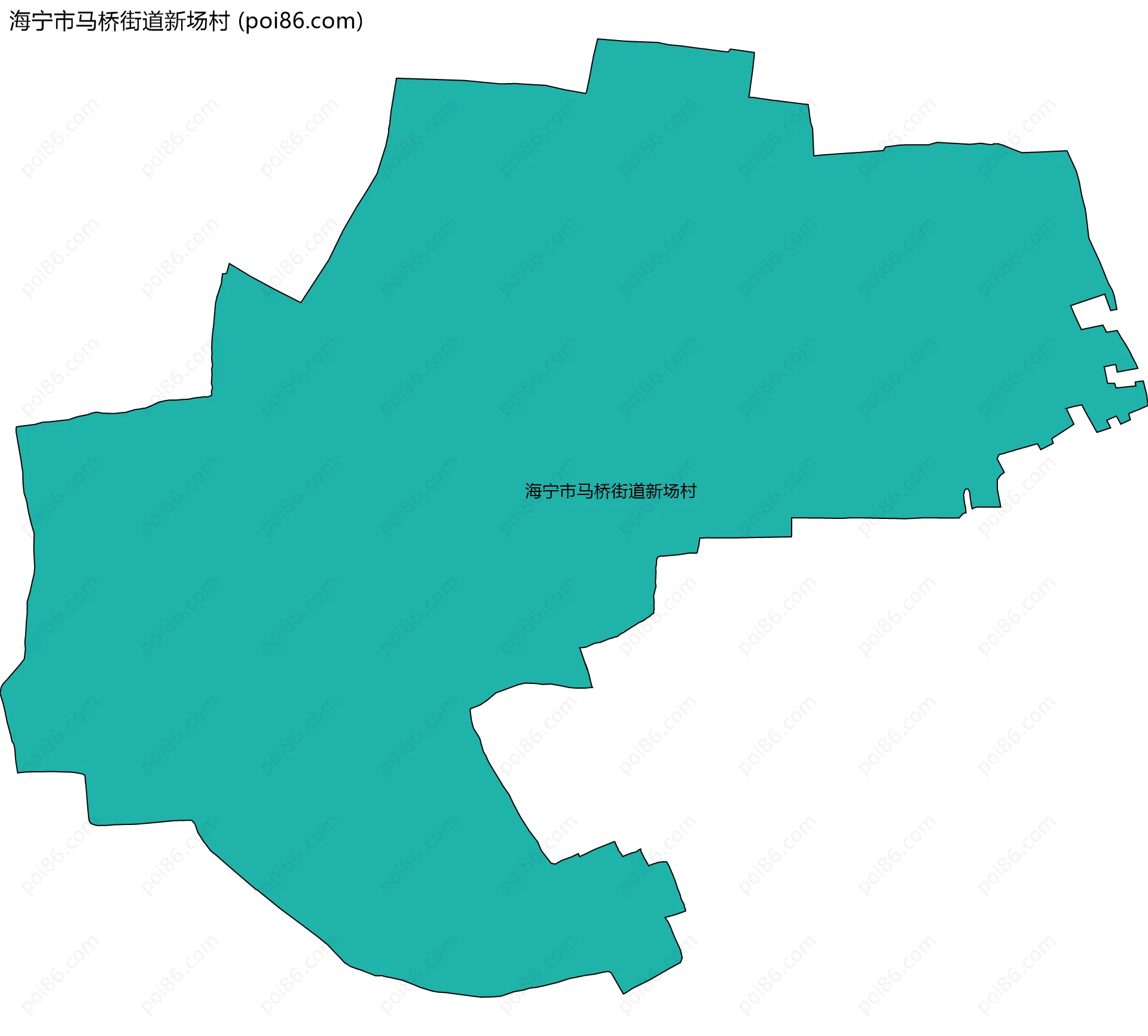 海宁市马桥街道新场村边界地图