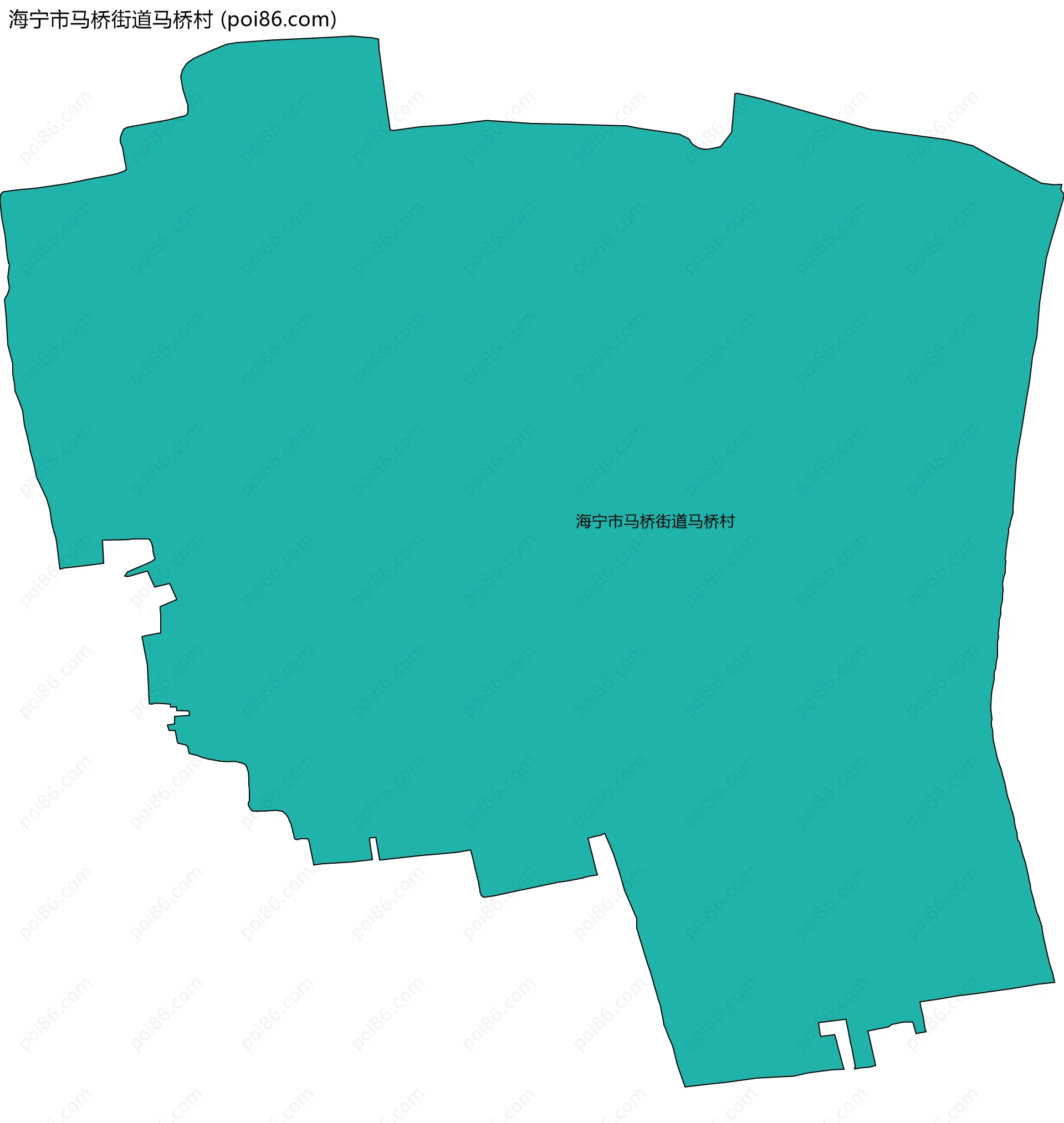 海宁市马桥街道马桥村边界地图