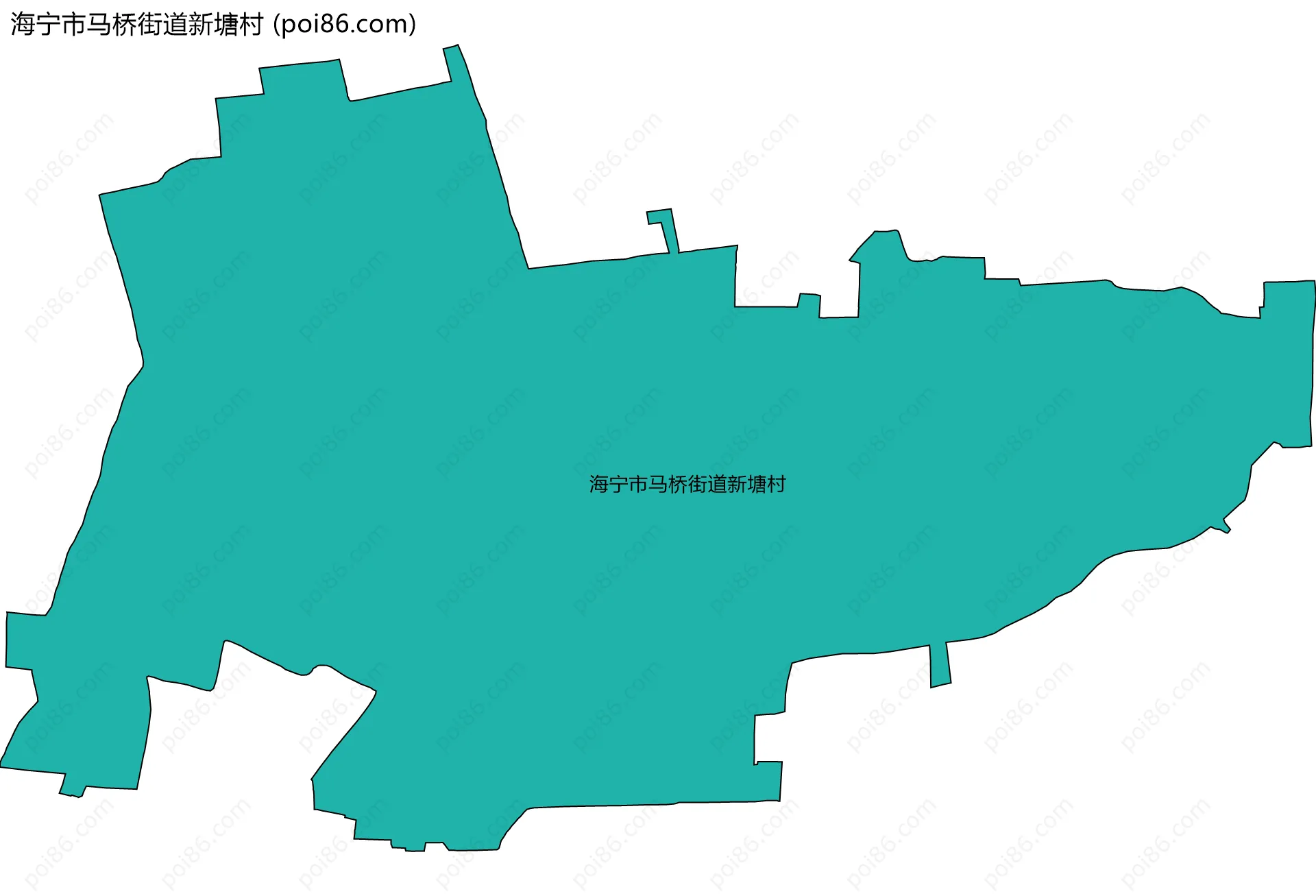 海宁市马桥街道新塘村边界地图