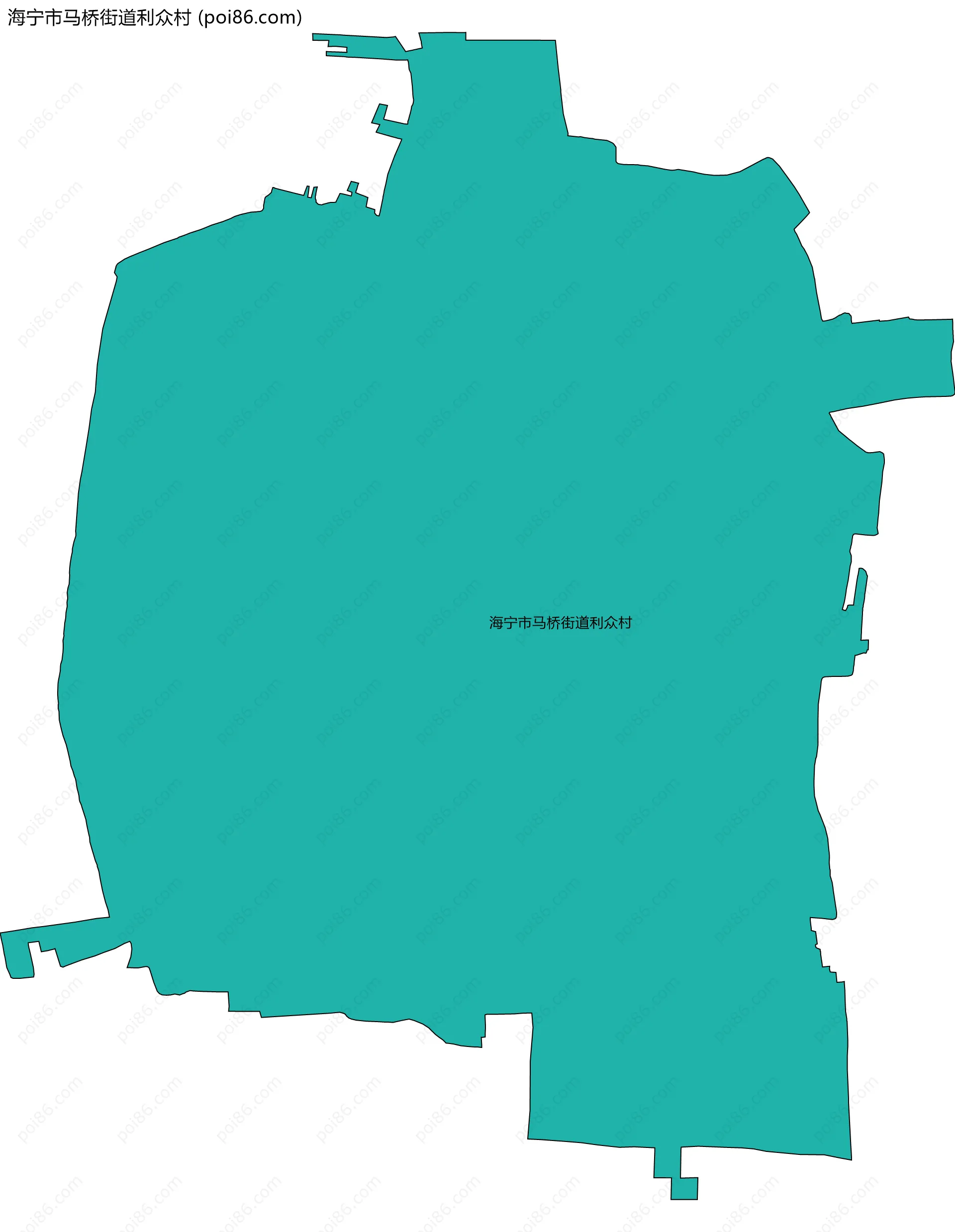 海宁市马桥街道利众村边界地图