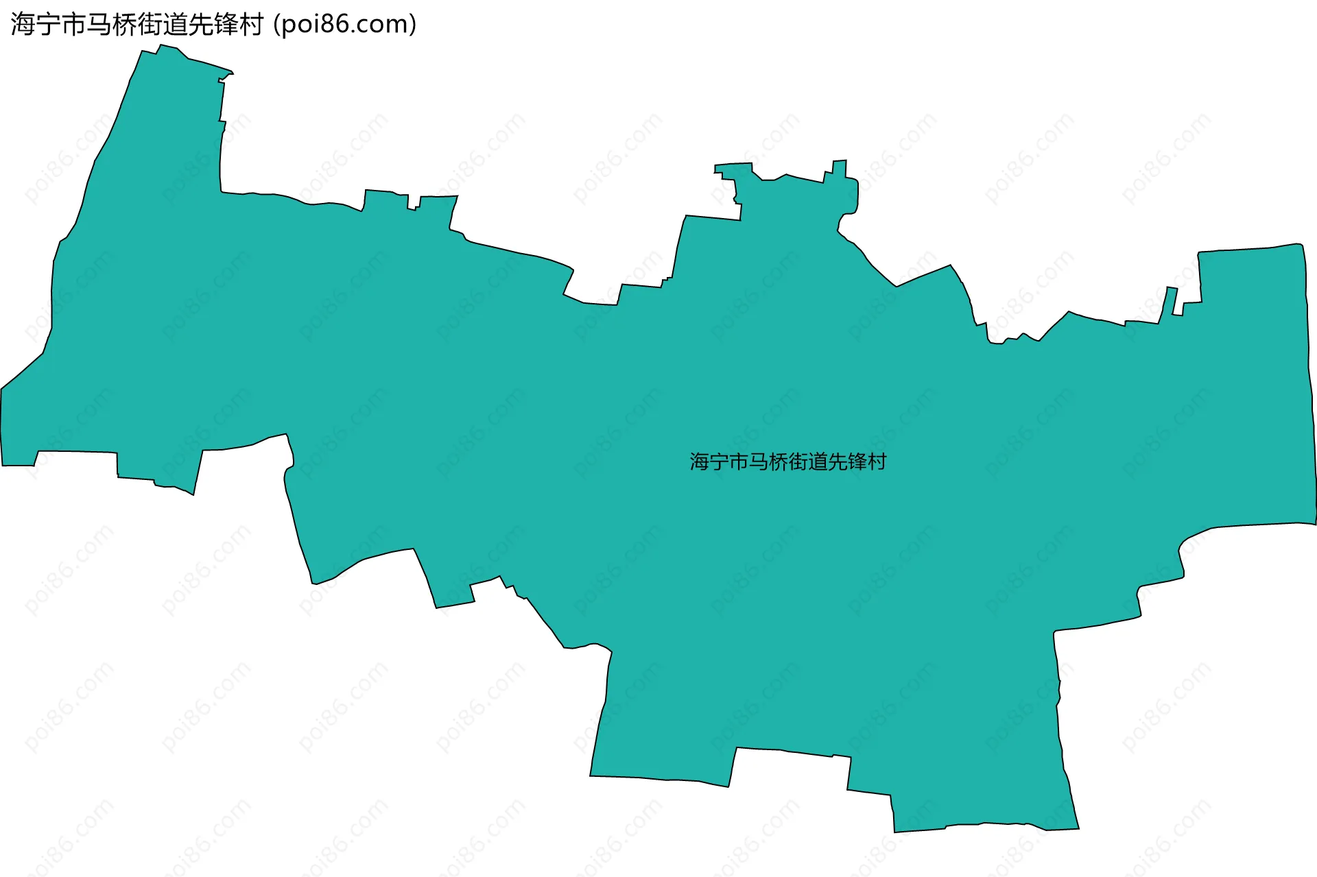 海宁市马桥街道先锋村边界地图