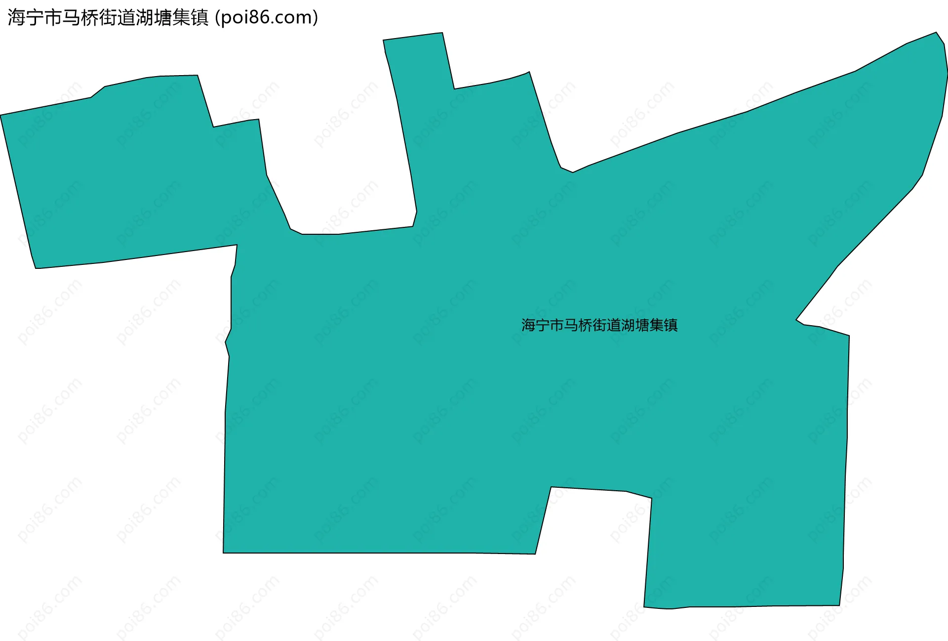 海宁市马桥街道湖塘集镇边界地图