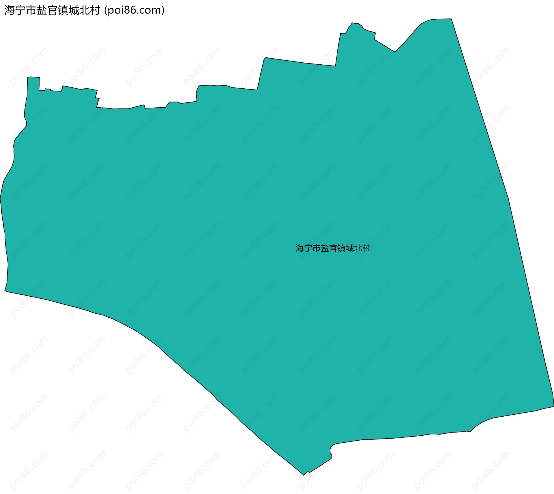 海宁市盐官镇城北村边界地图