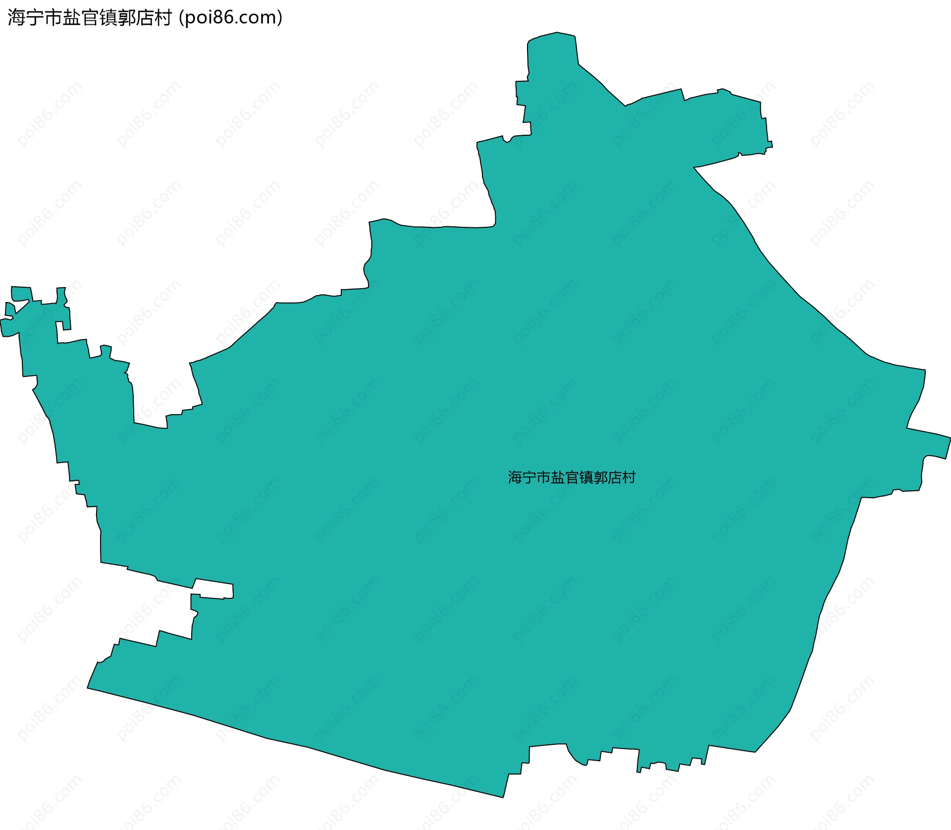 海宁市盐官镇郭店村边界地图