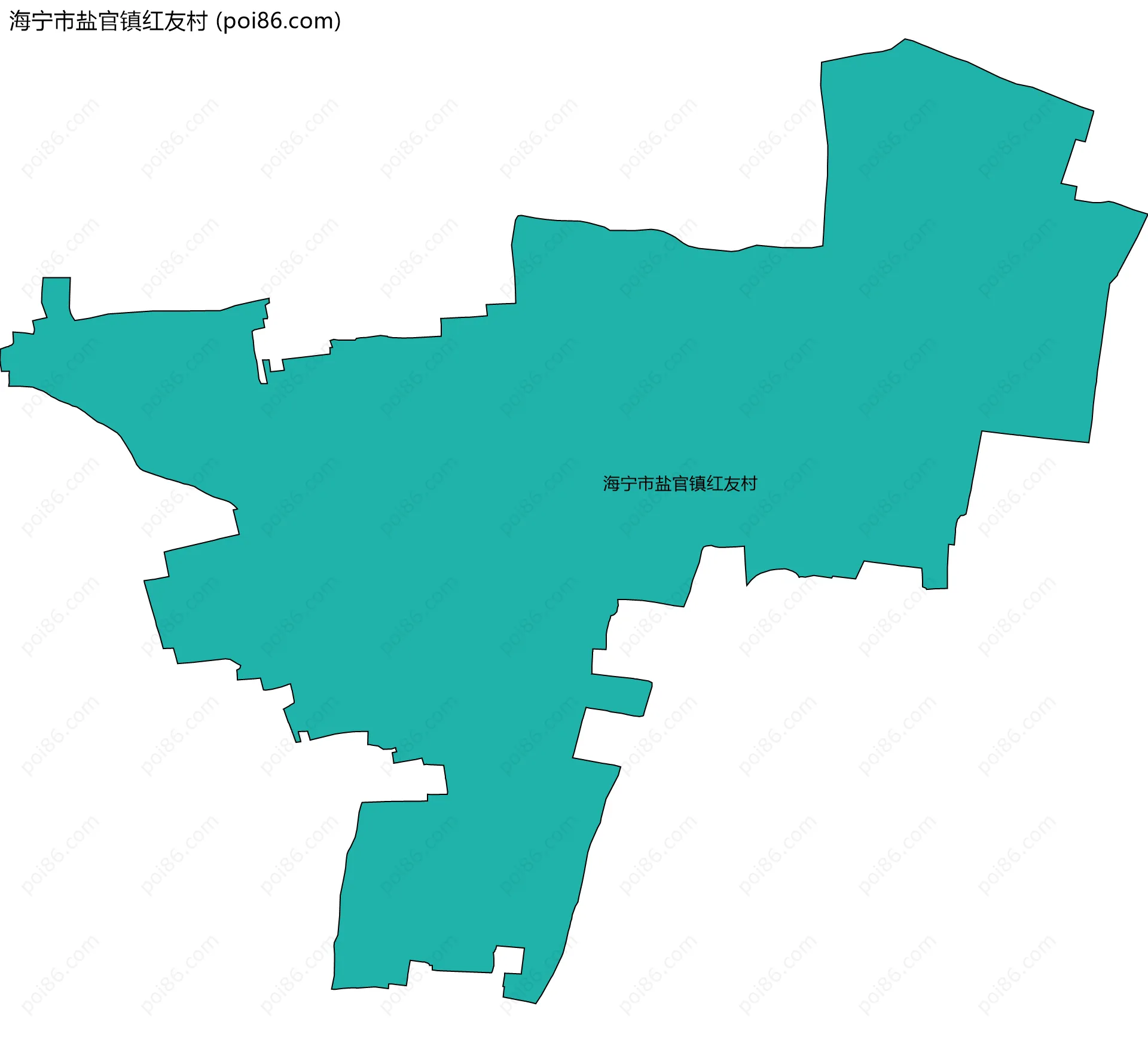 海宁市盐官镇红友村边界地图
