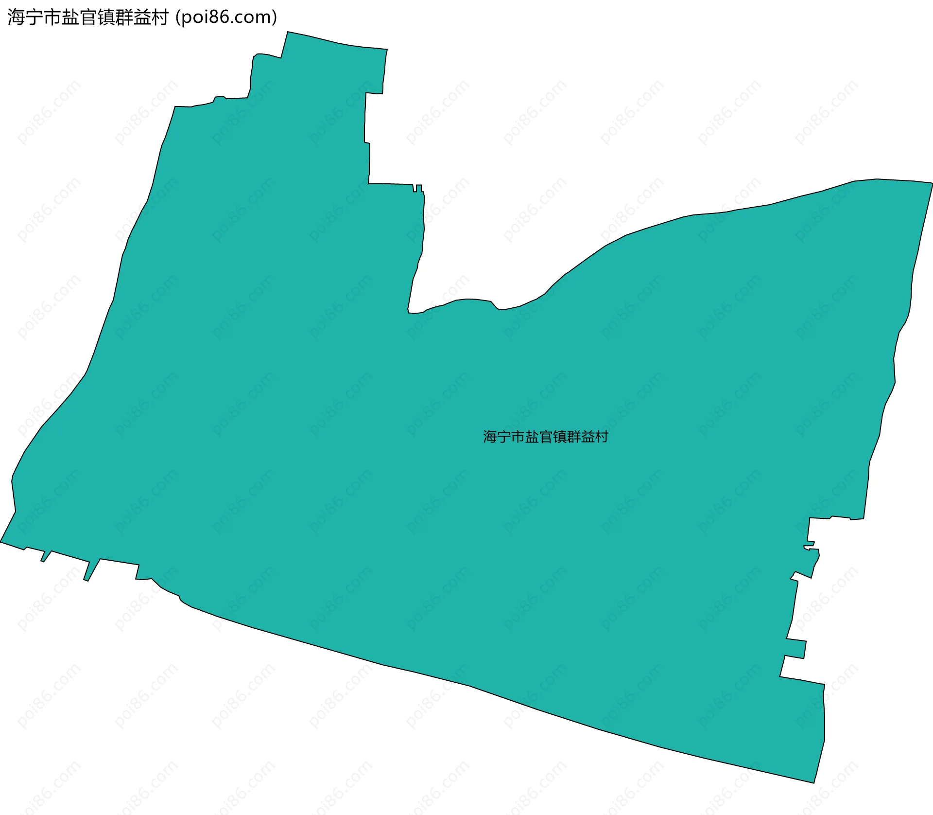 海宁市盐官镇群益村边界地图