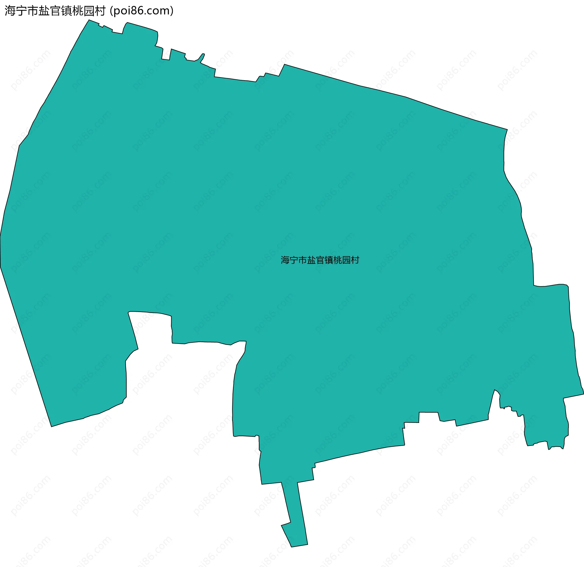 海宁市盐官镇桃园村边界地图