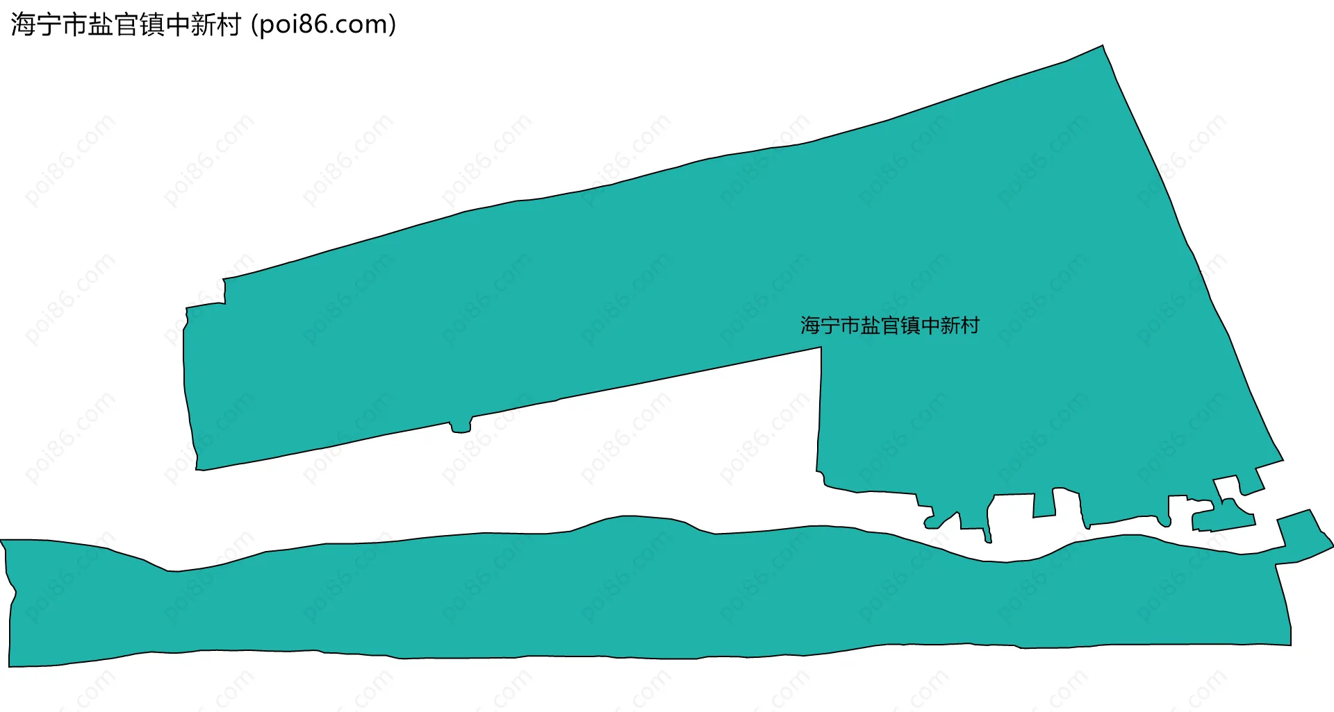 海宁市盐官镇中新村边界地图