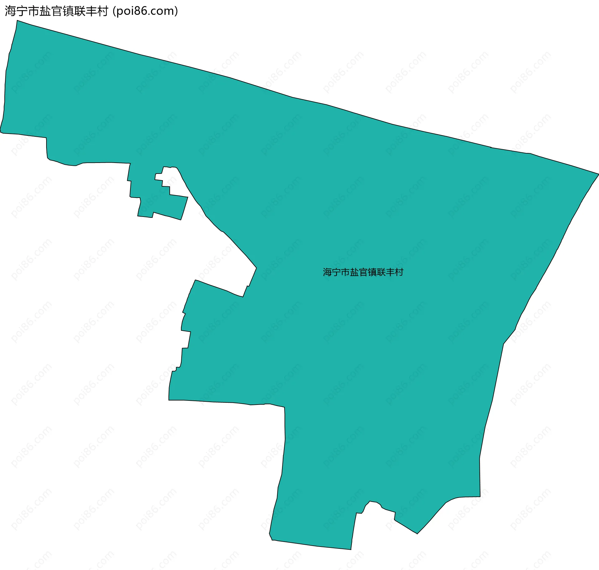 海宁市盐官镇联丰村边界地图