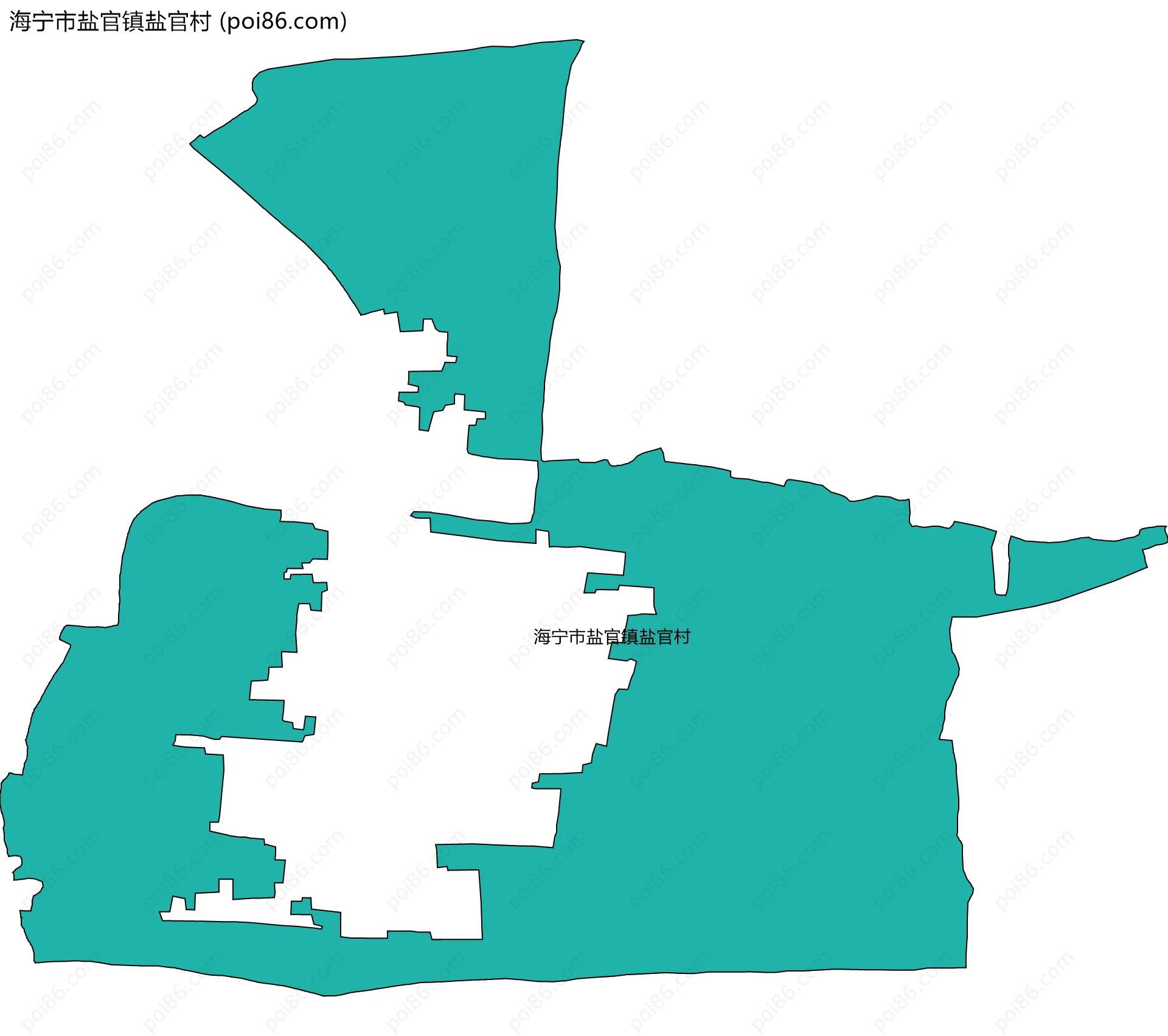 海宁市盐官镇盐官村边界地图