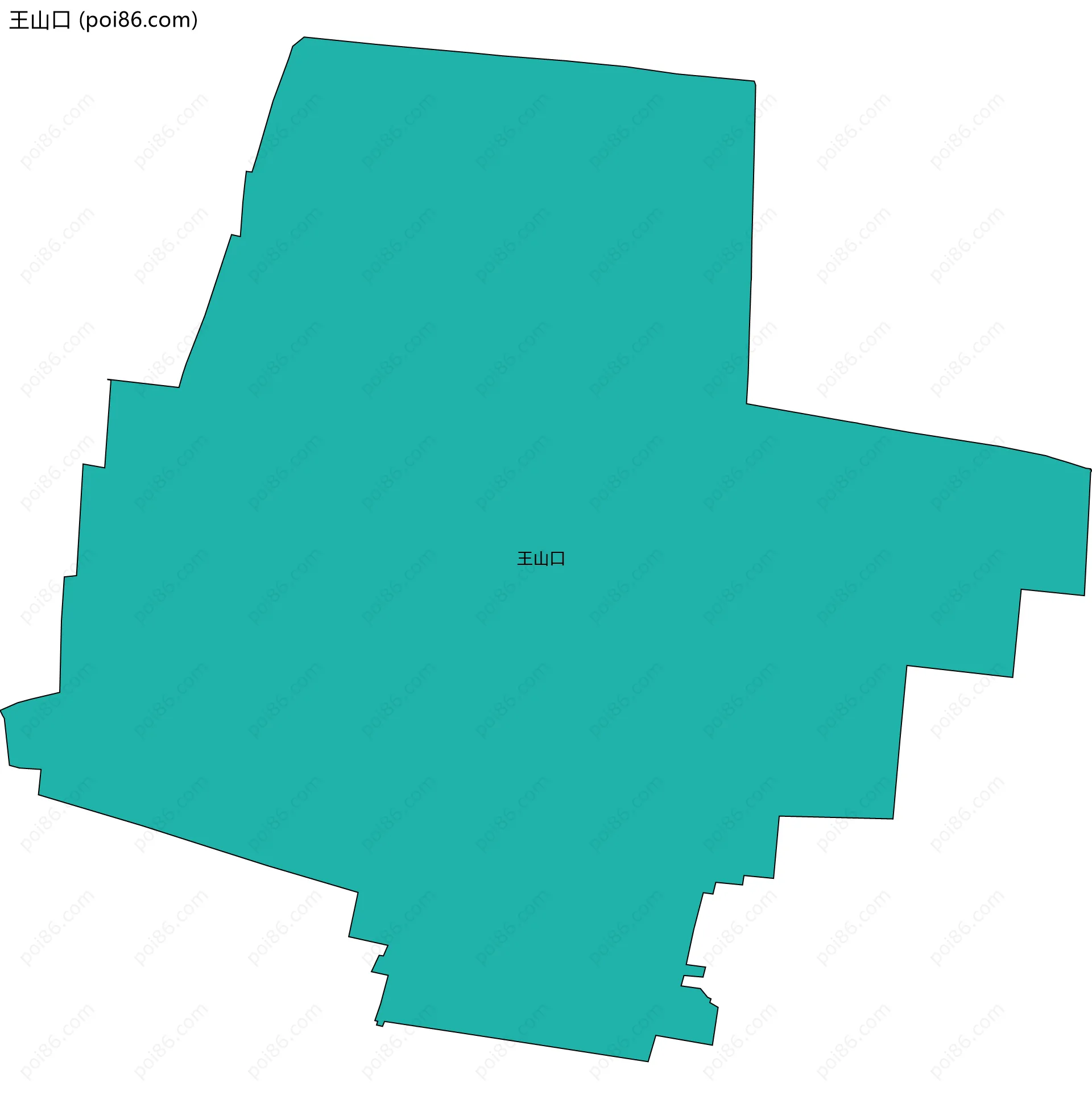 王山口边界地图