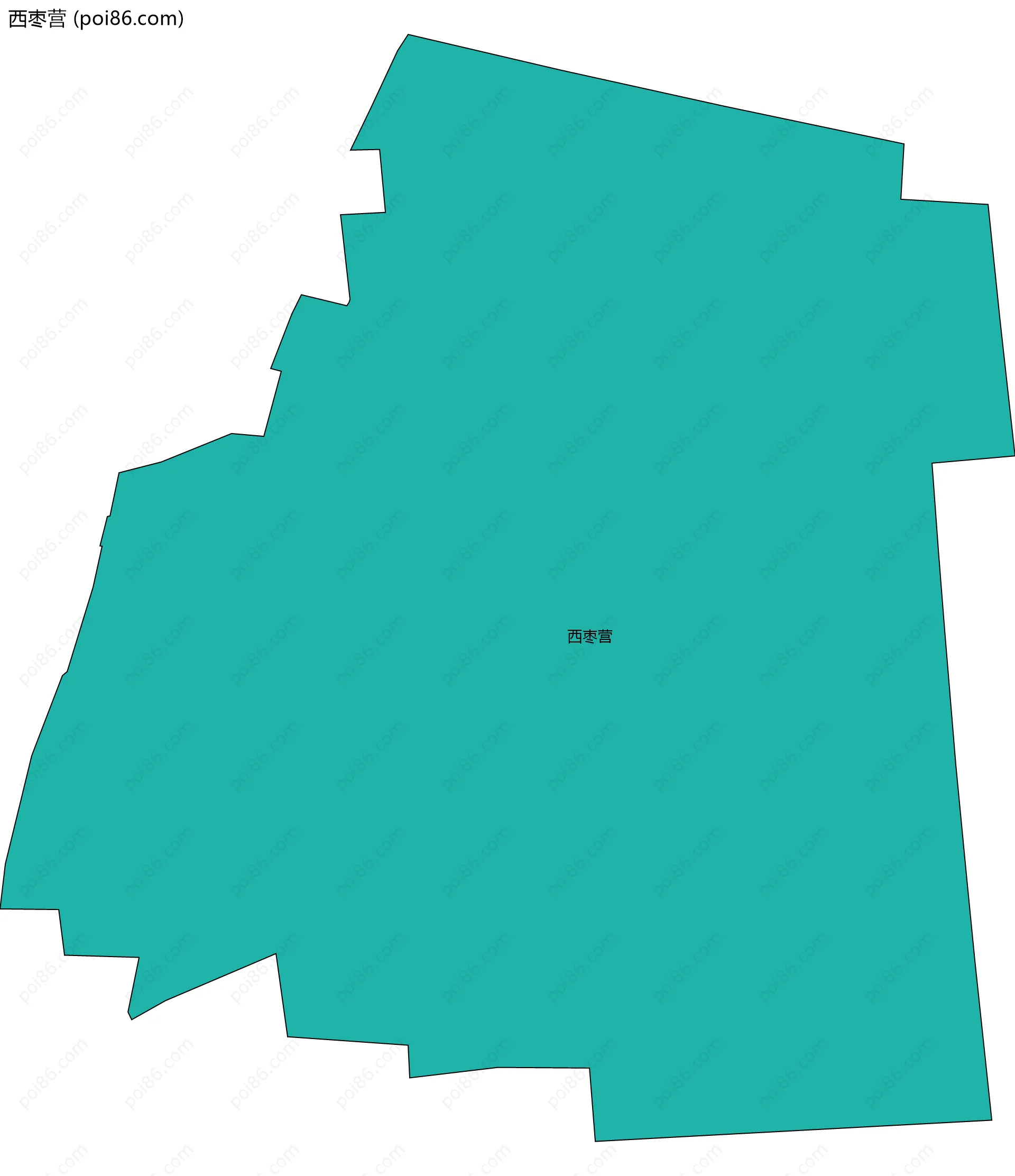 西枣营边界地图