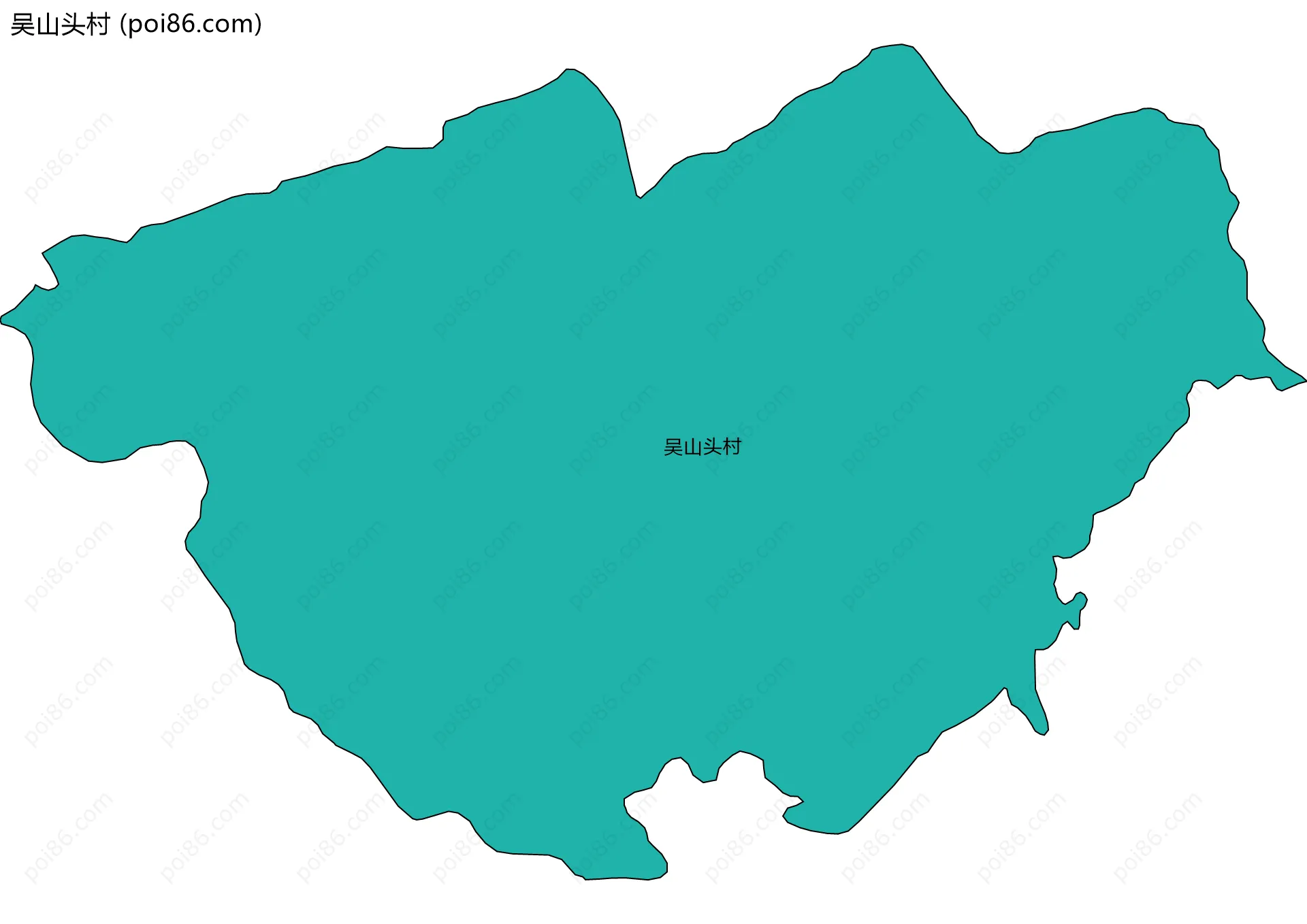 吴山头村边界地图