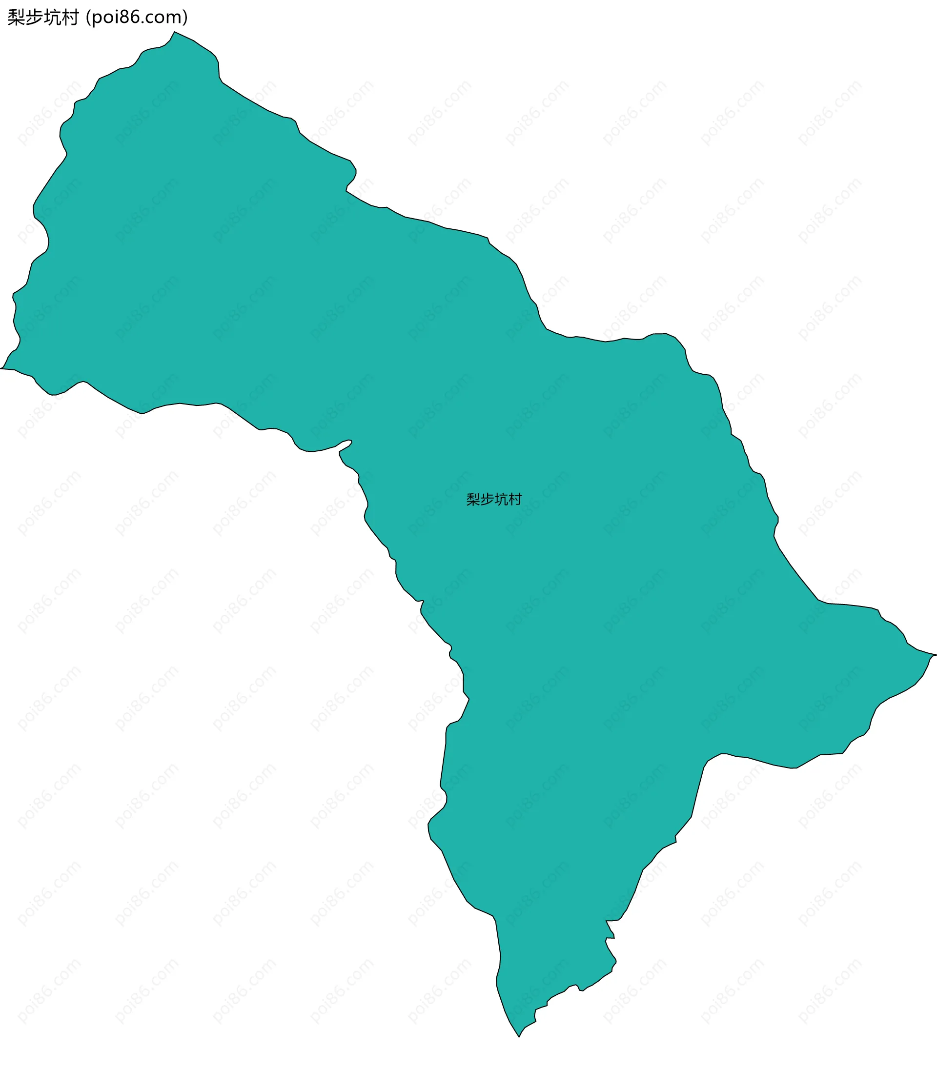 梨步坑村边界地图