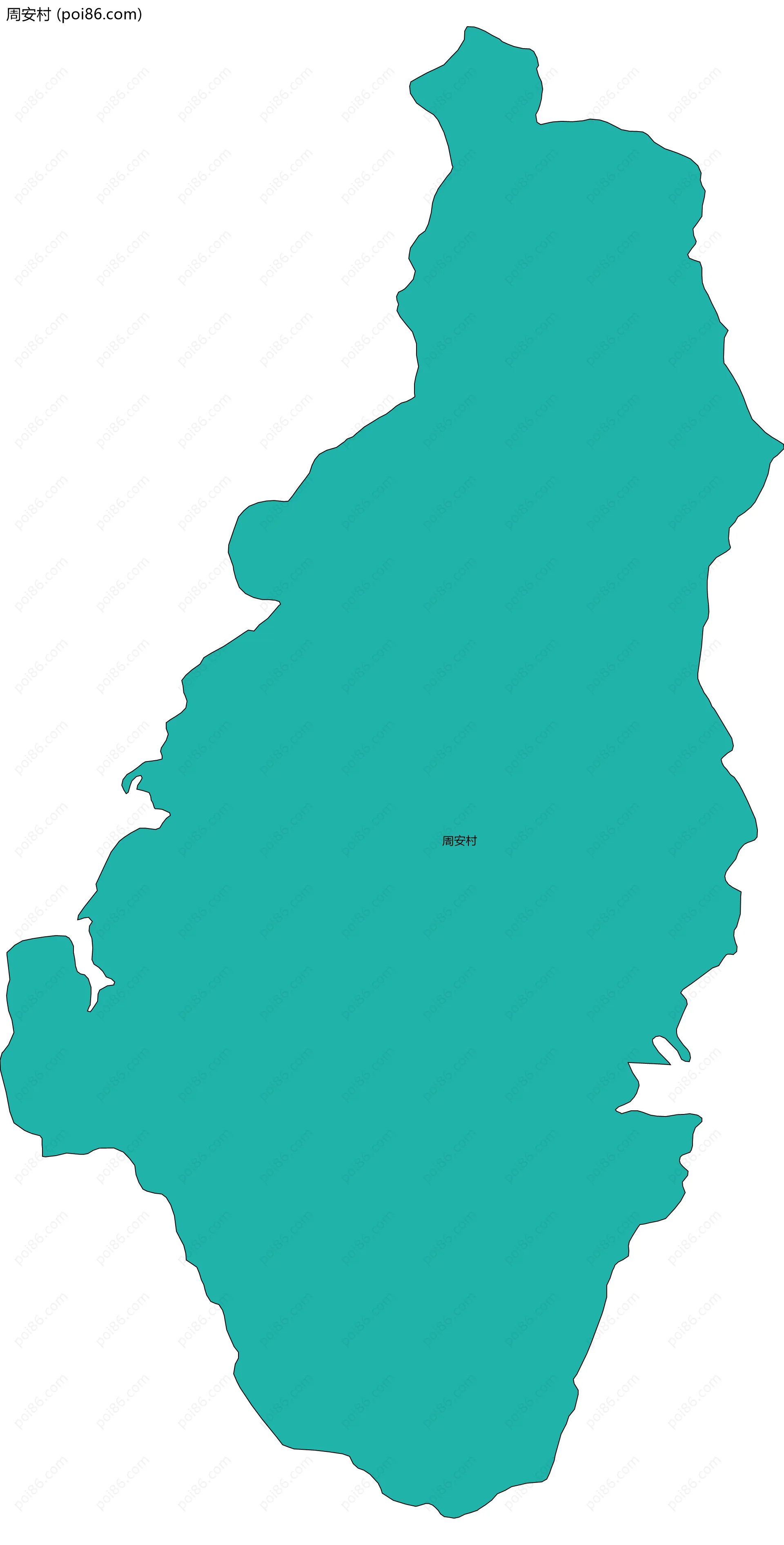 周安村边界地图