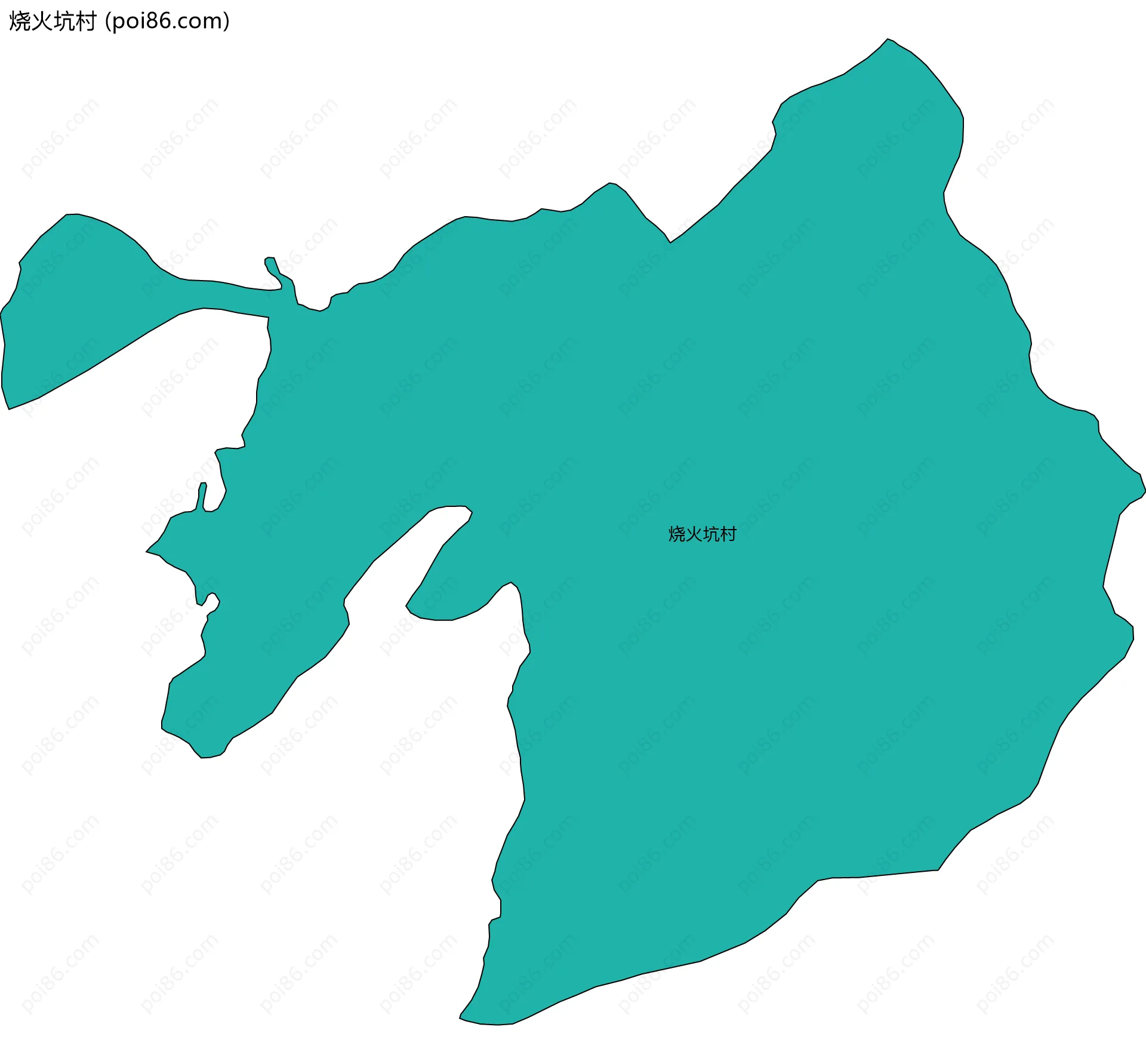 烧火坑村边界地图