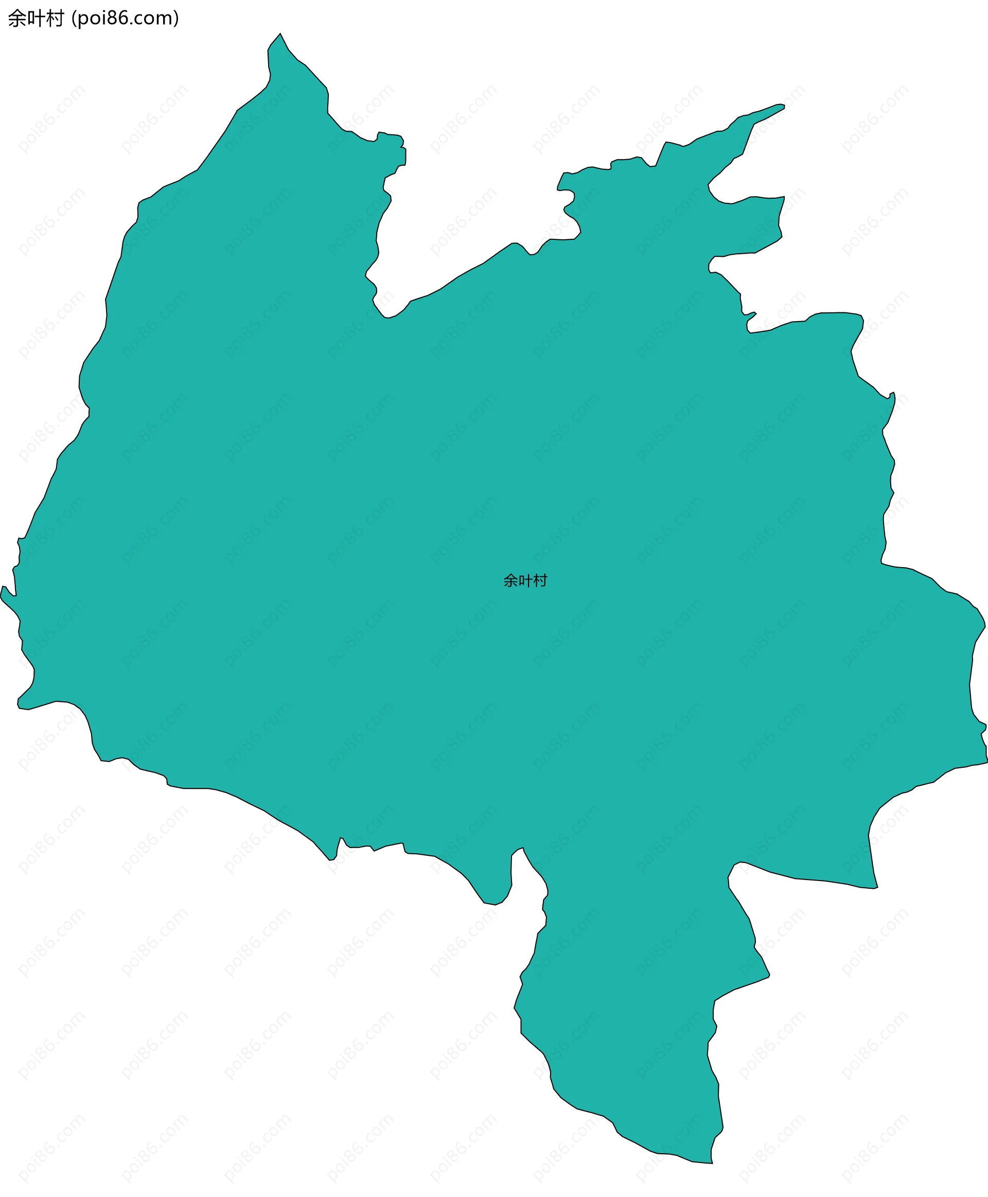 余叶村边界地图