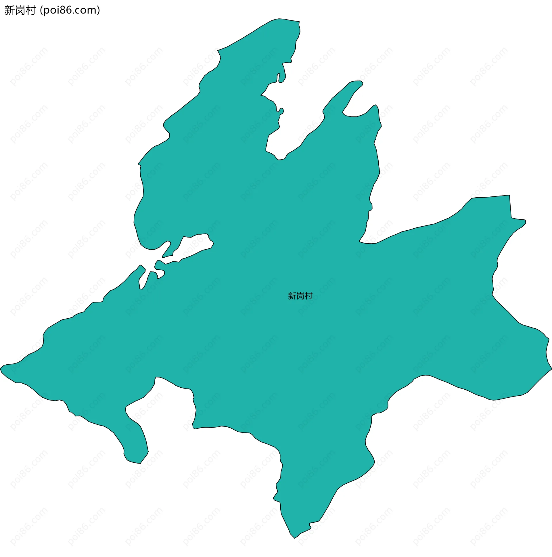 新岗村边界地图