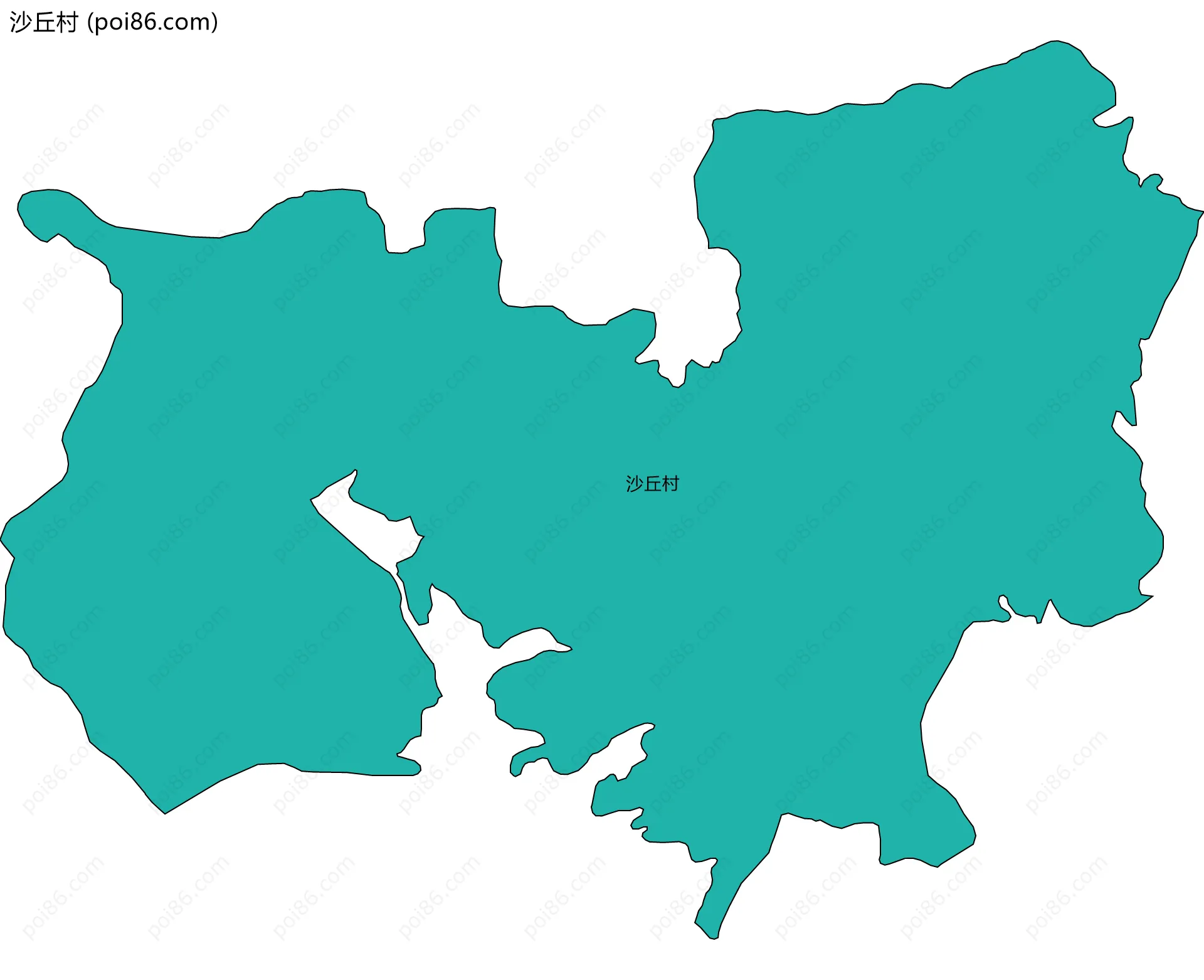 沙丘村边界地图