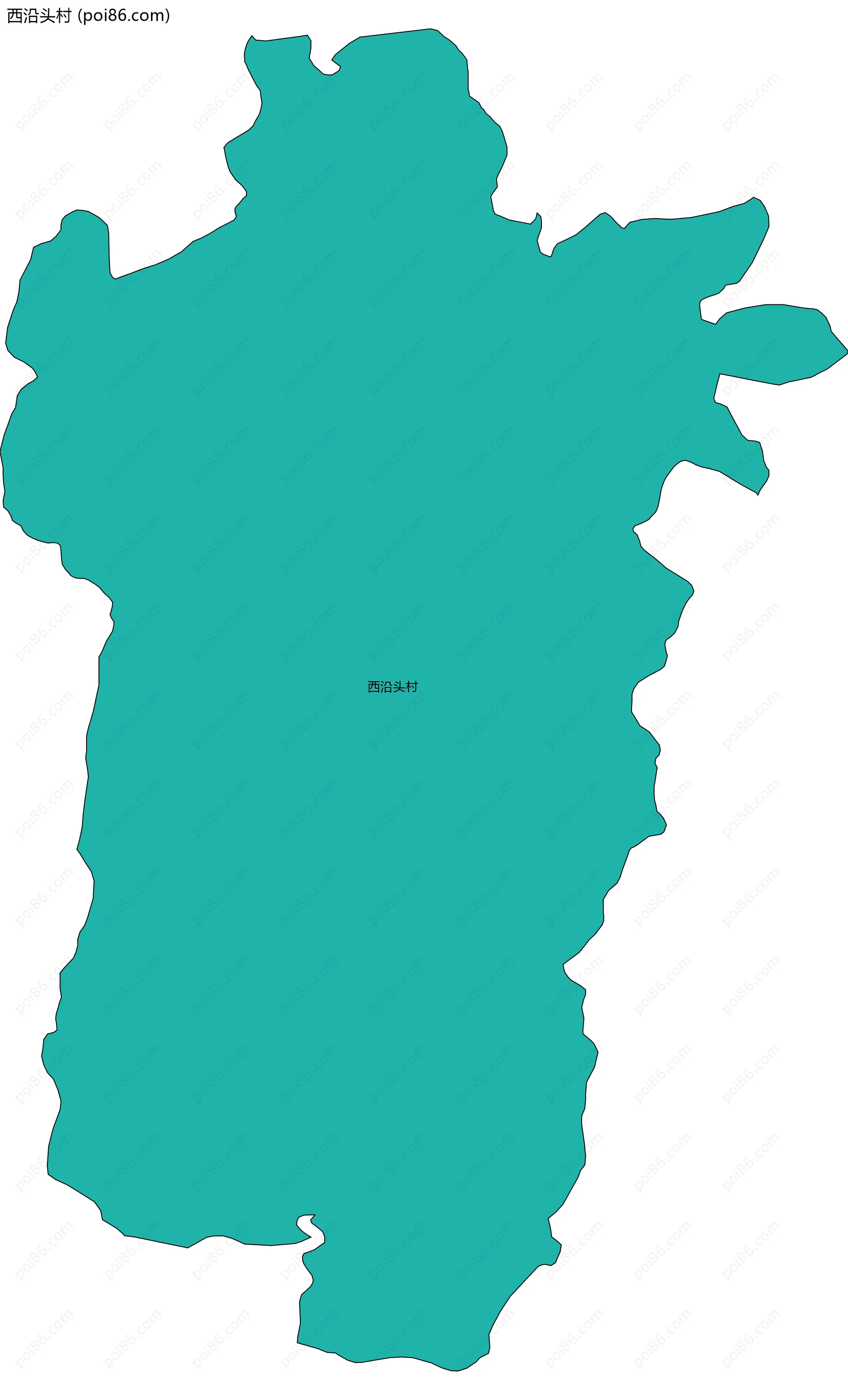 西沿头村边界地图