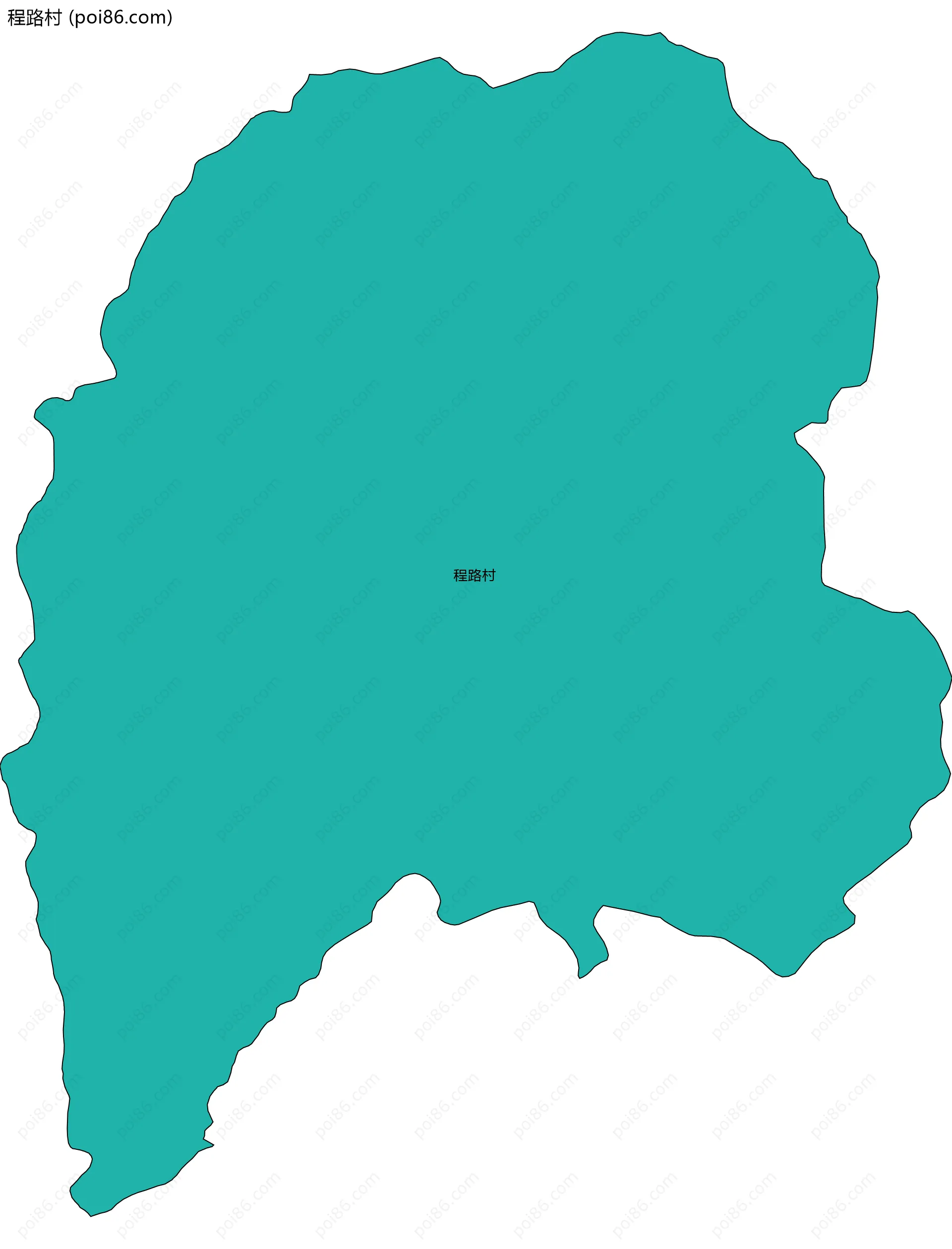 程路村边界地图