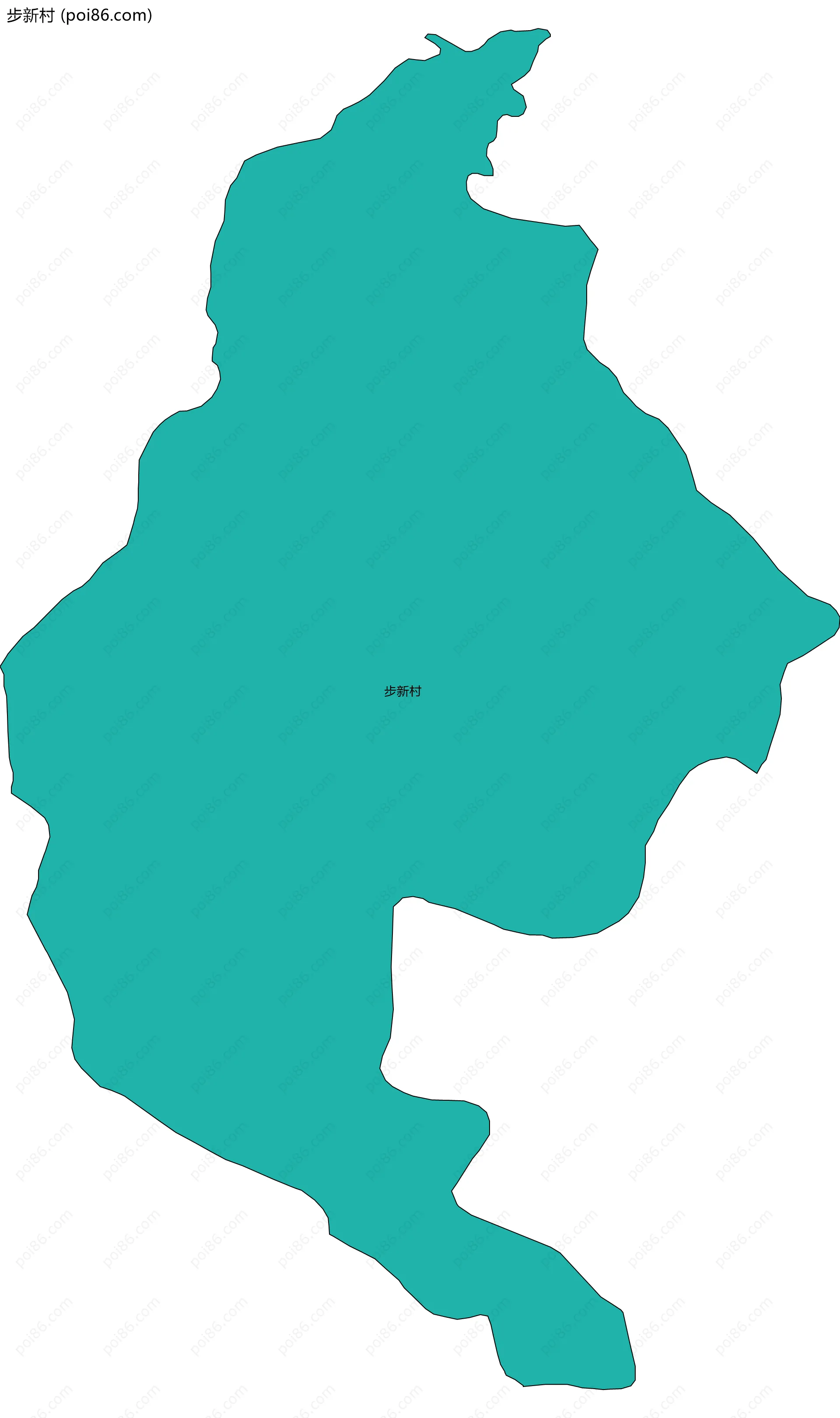 步新村边界地图