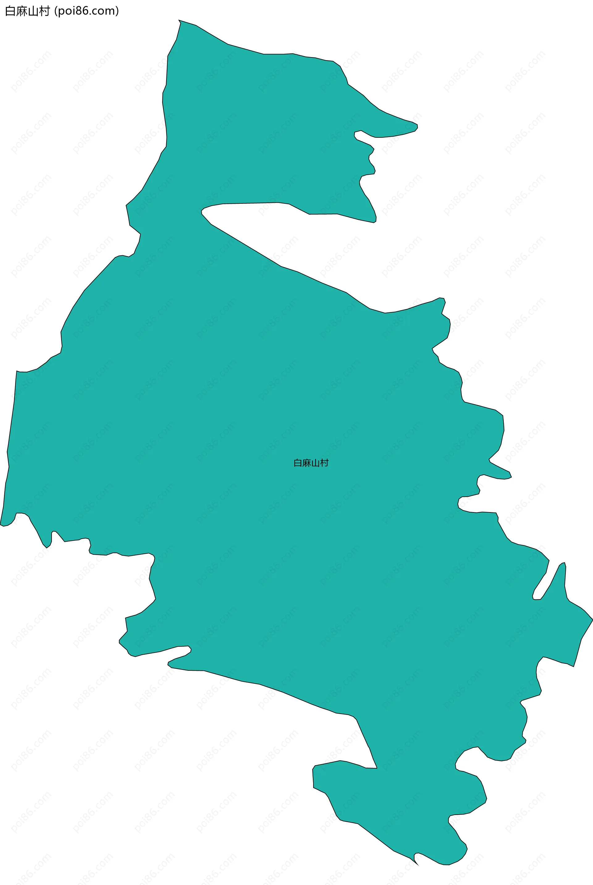 白麻山村边界地图