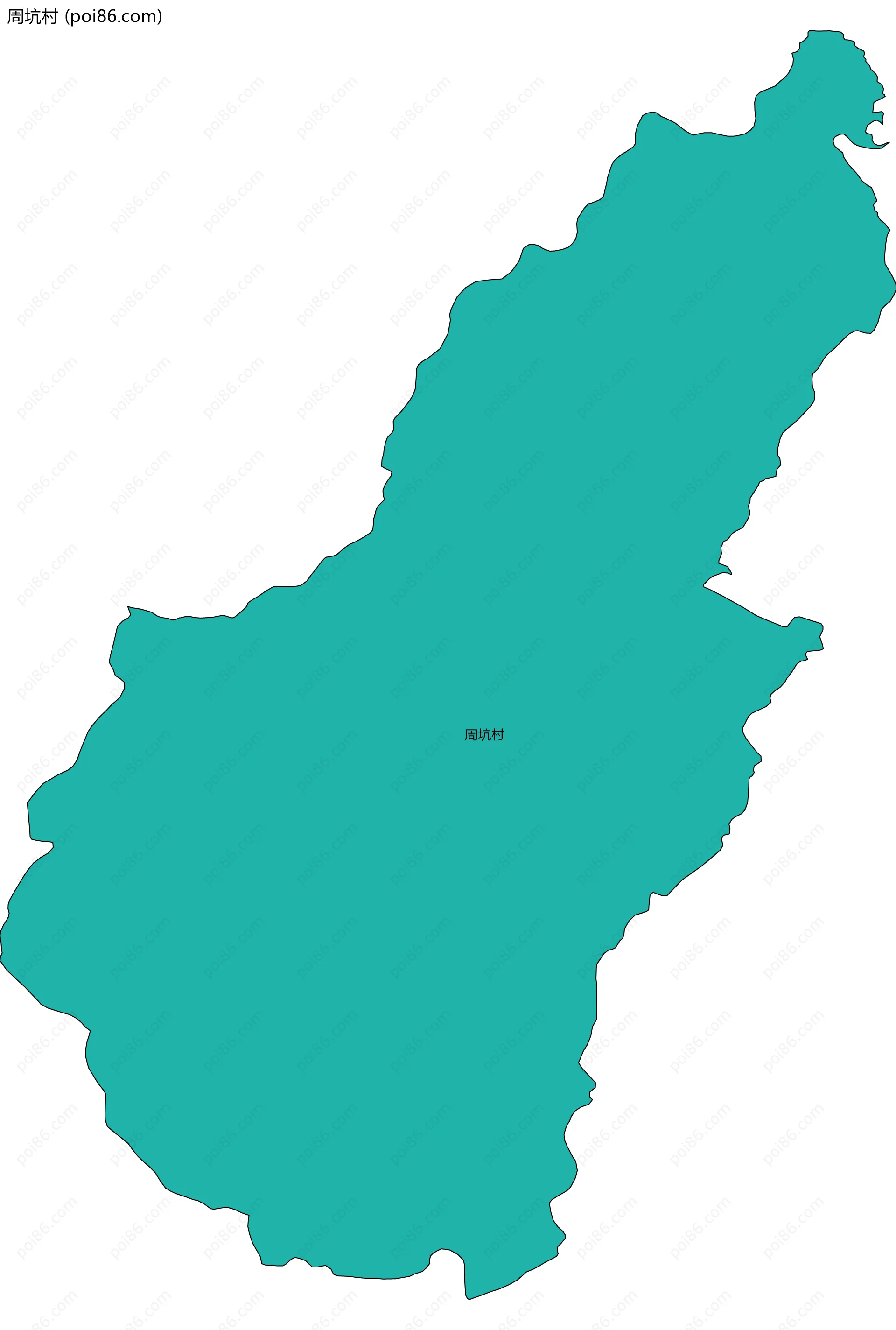 周坑村边界地图