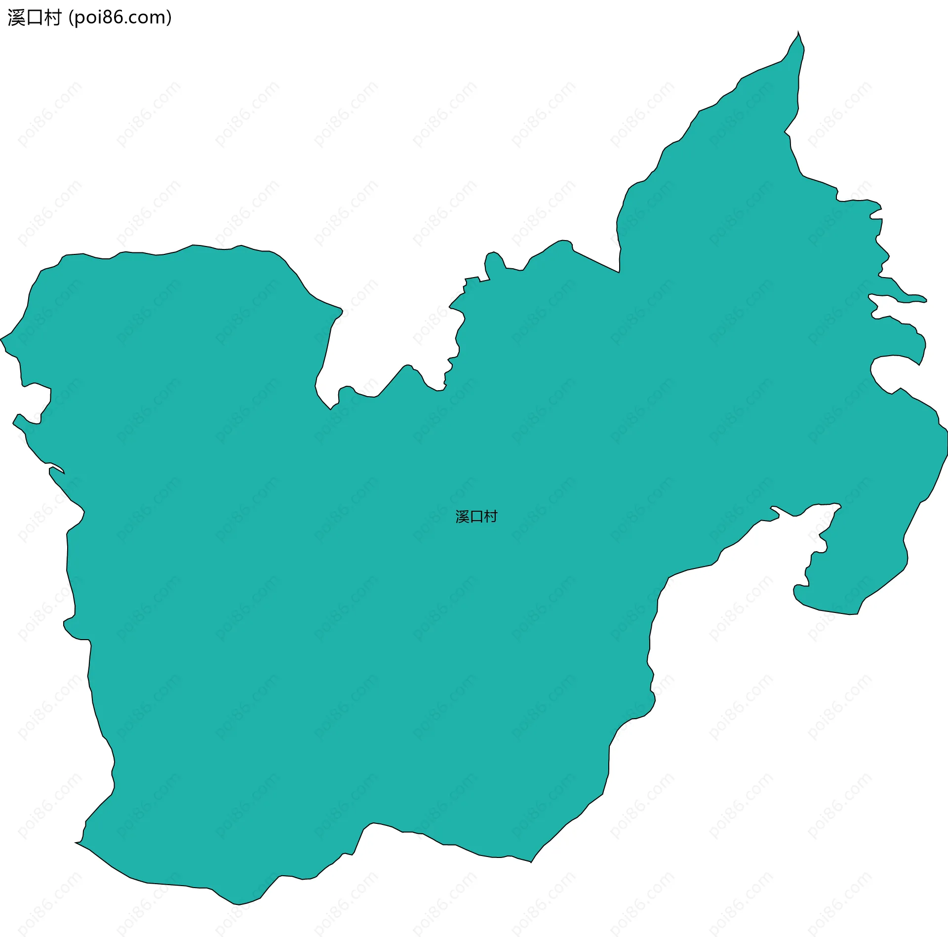 溪口村边界地图