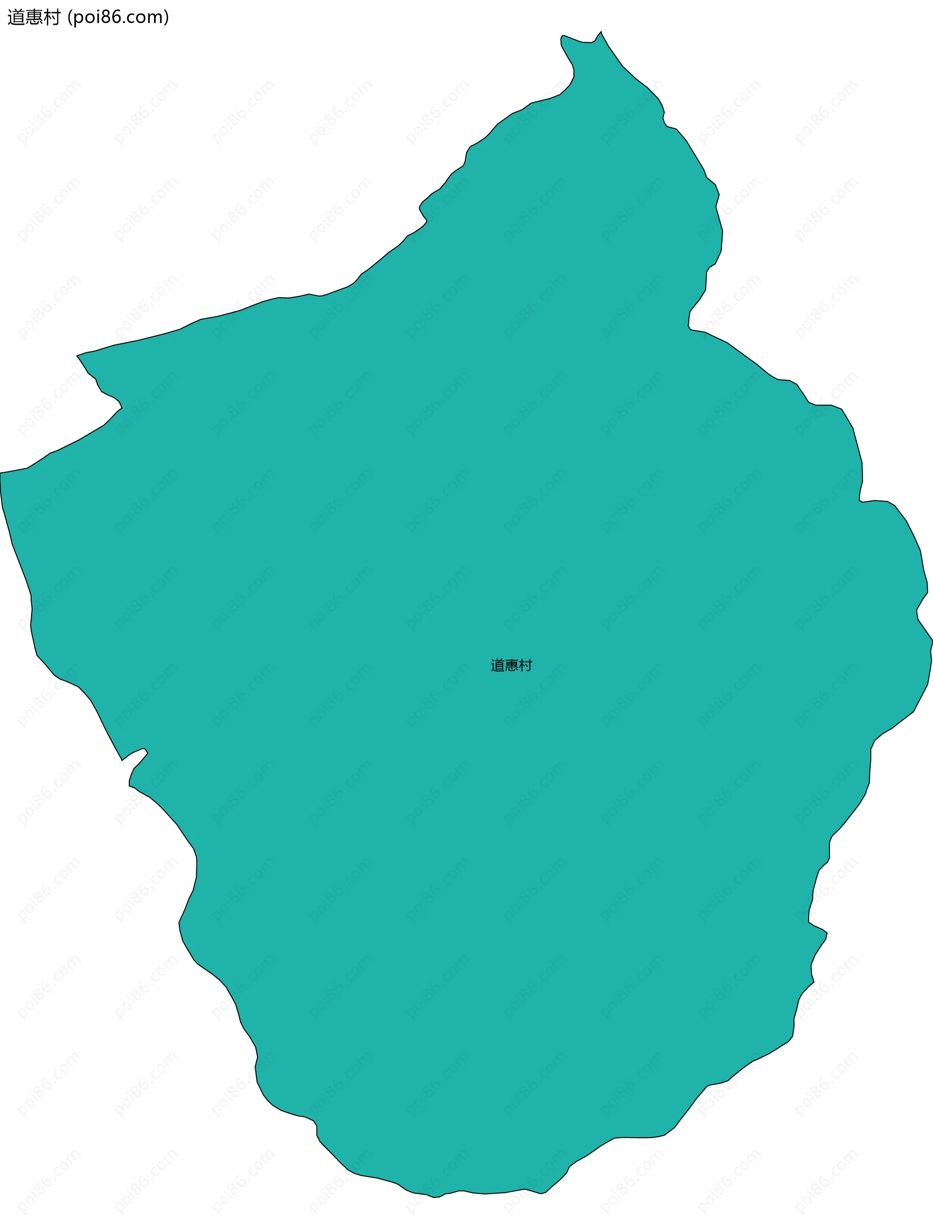 道惠村边界地图