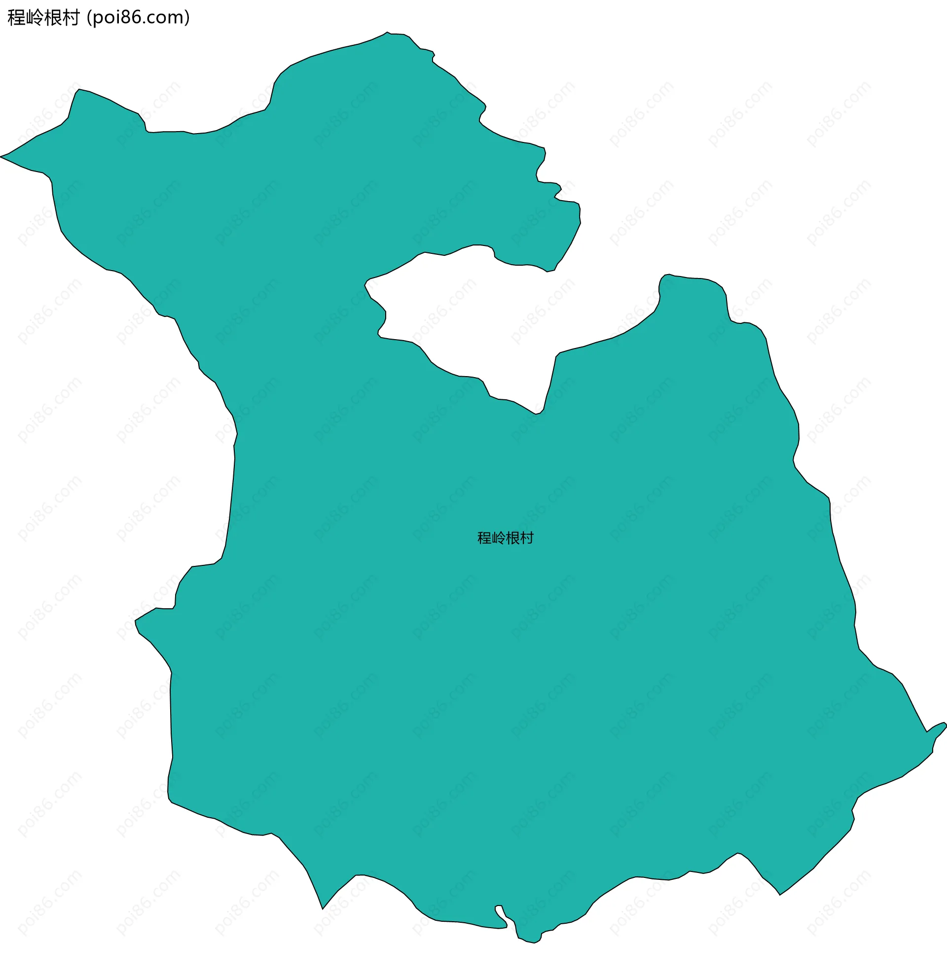程岭根村边界地图