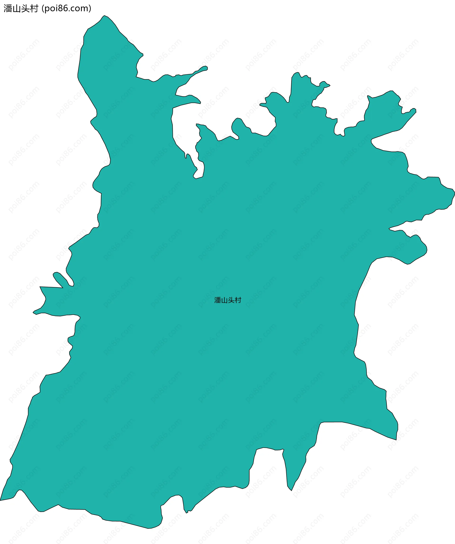 潘山头村边界地图