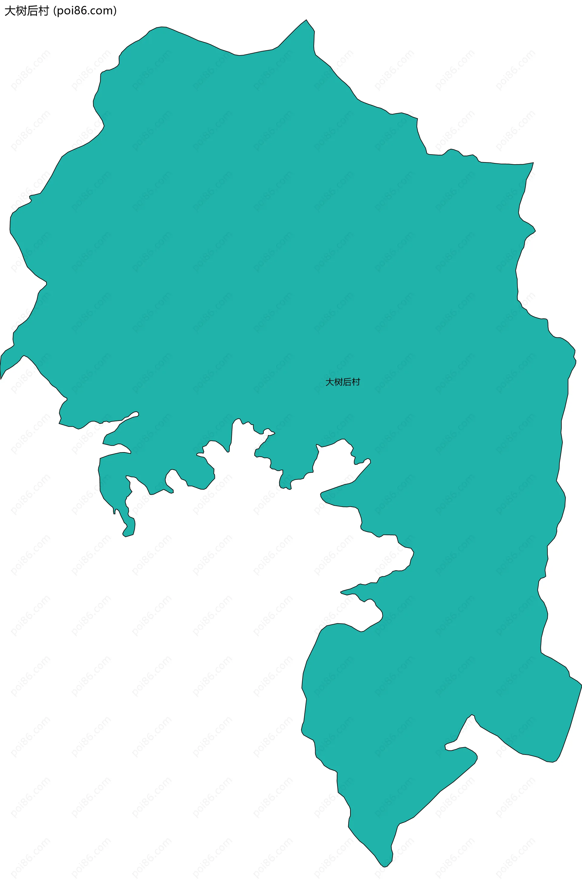 大树后村边界地图