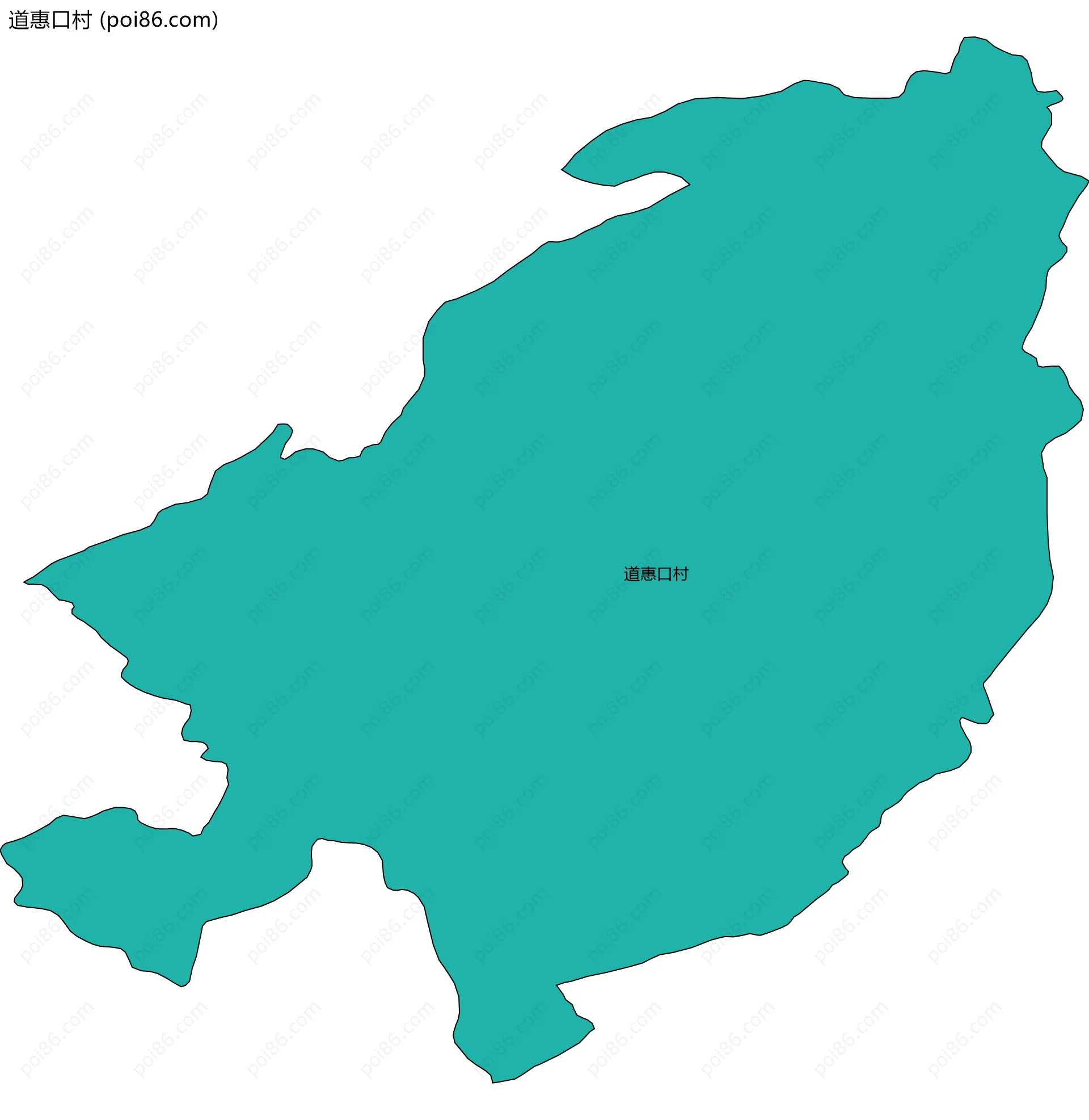 道惠口村边界地图