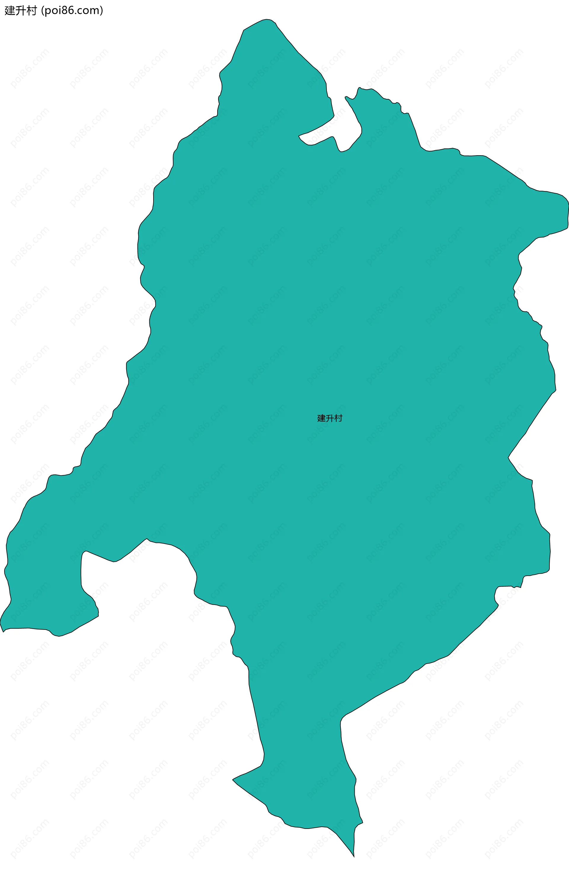 建升村边界地图