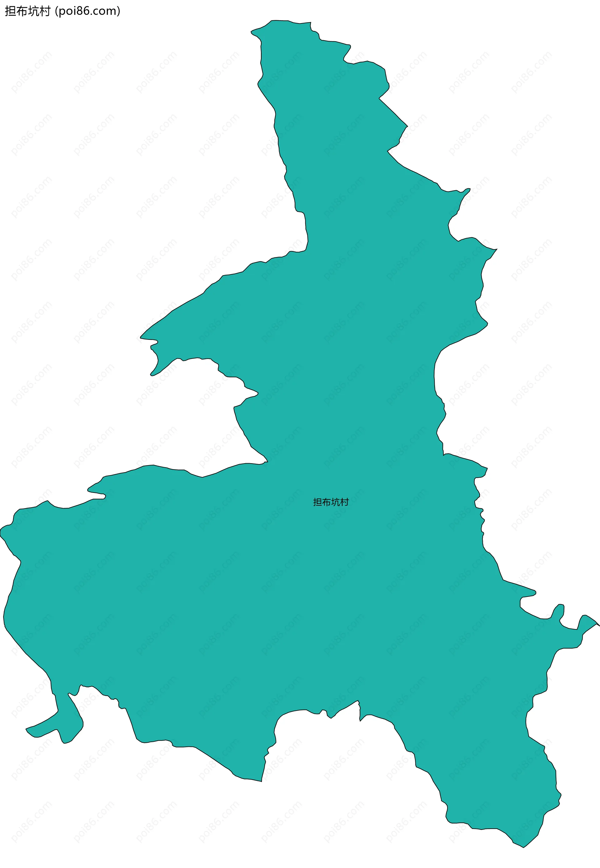 担布坑村边界地图