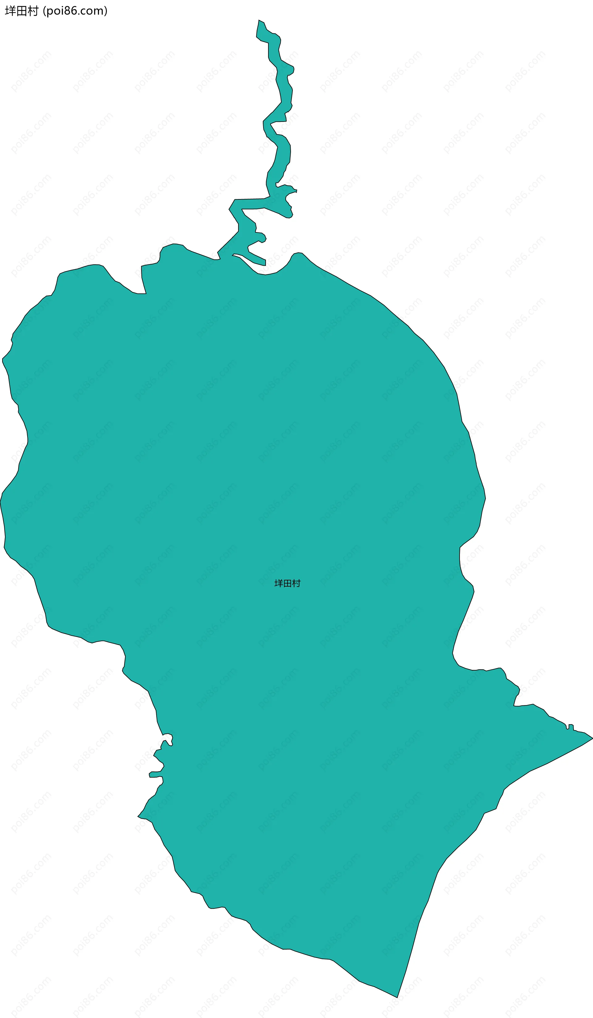 垟田村边界地图