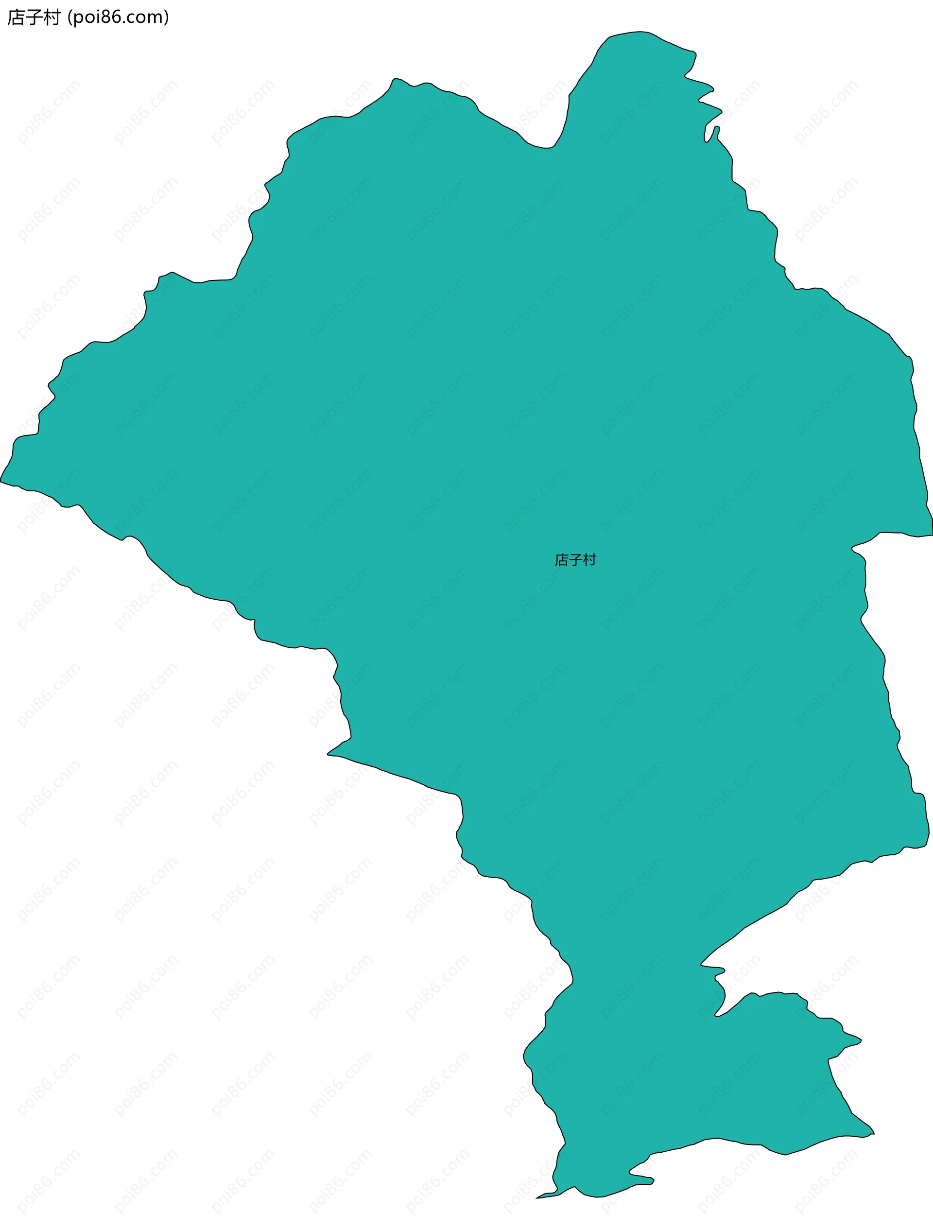 店子村边界地图