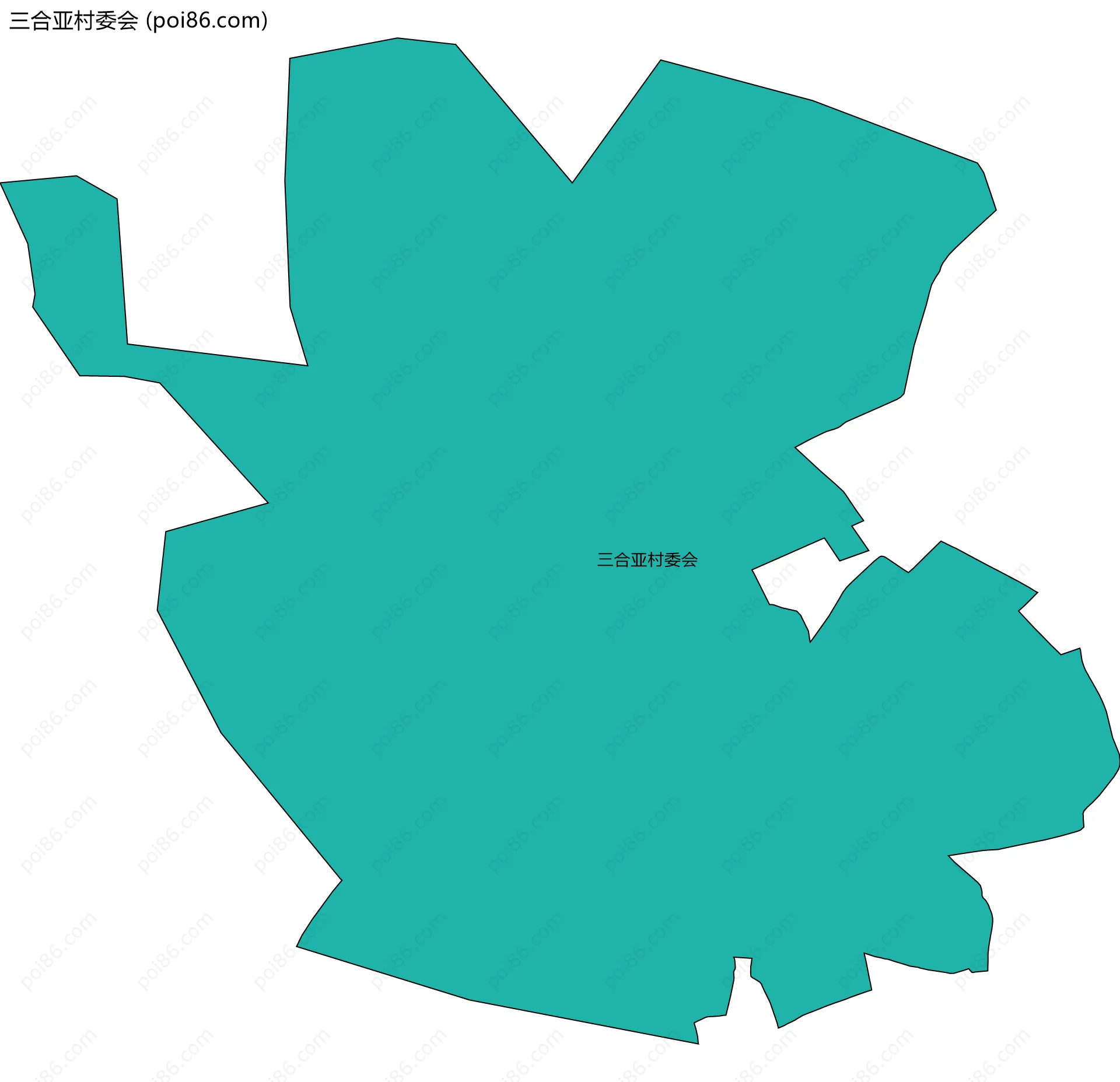 三合亚村委会边界地图