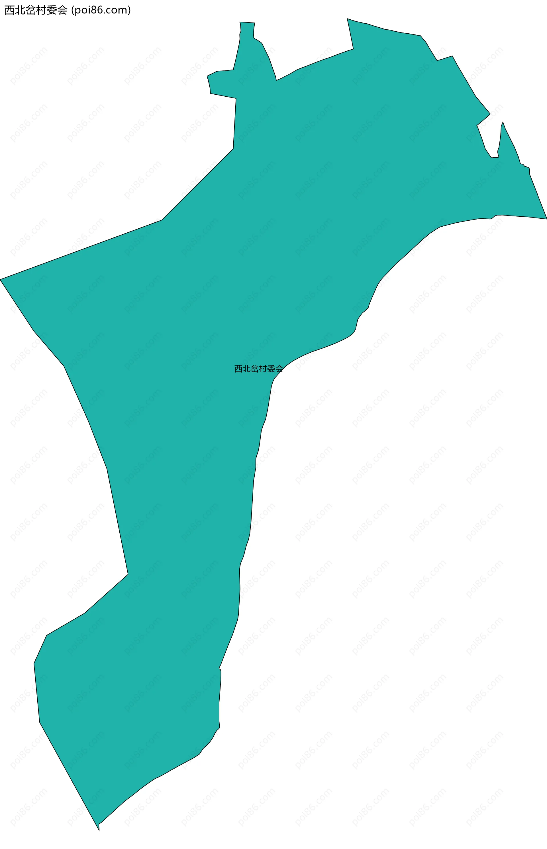 西北岔村委会边界地图