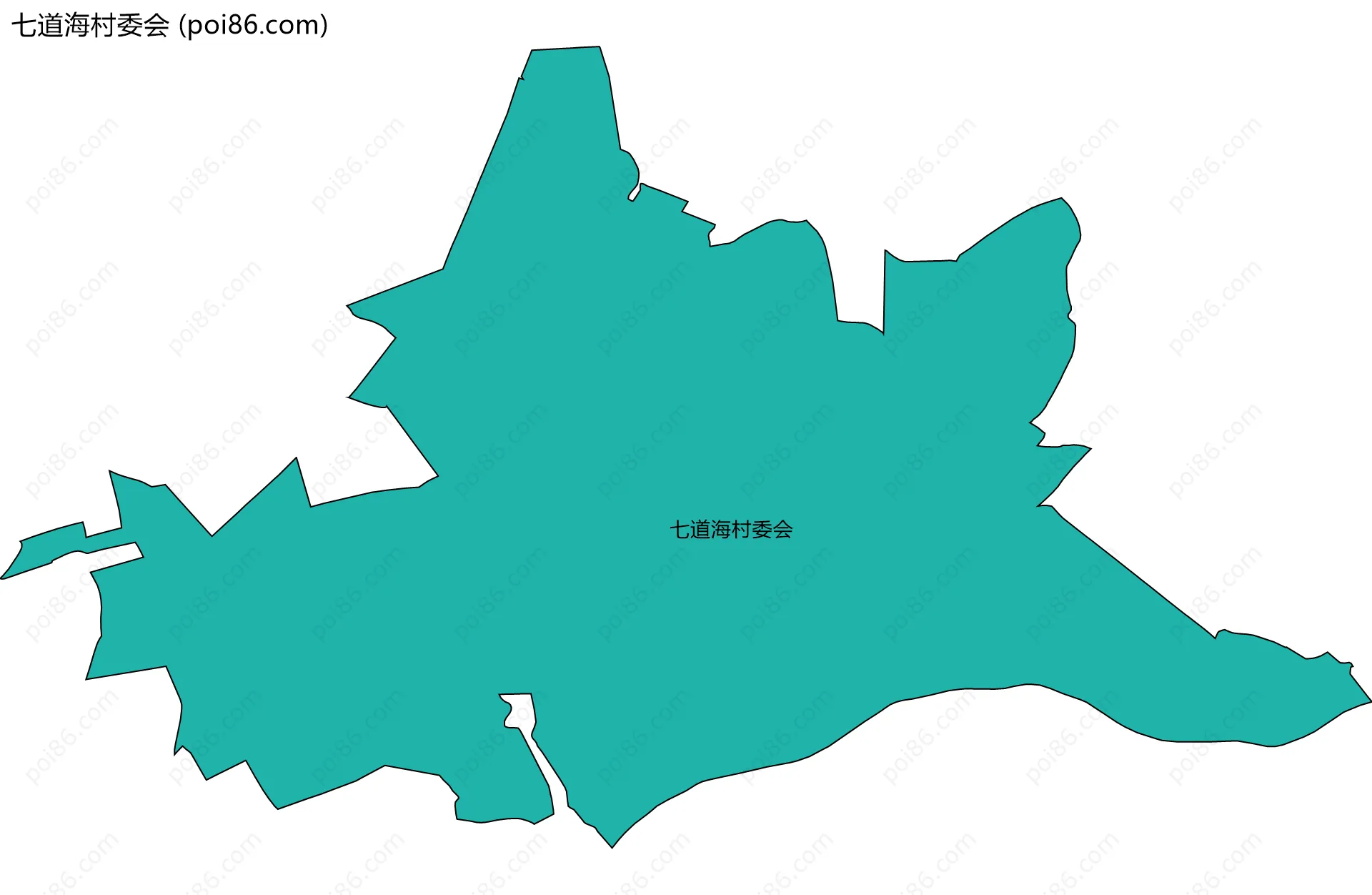 七道海村委会边界地图