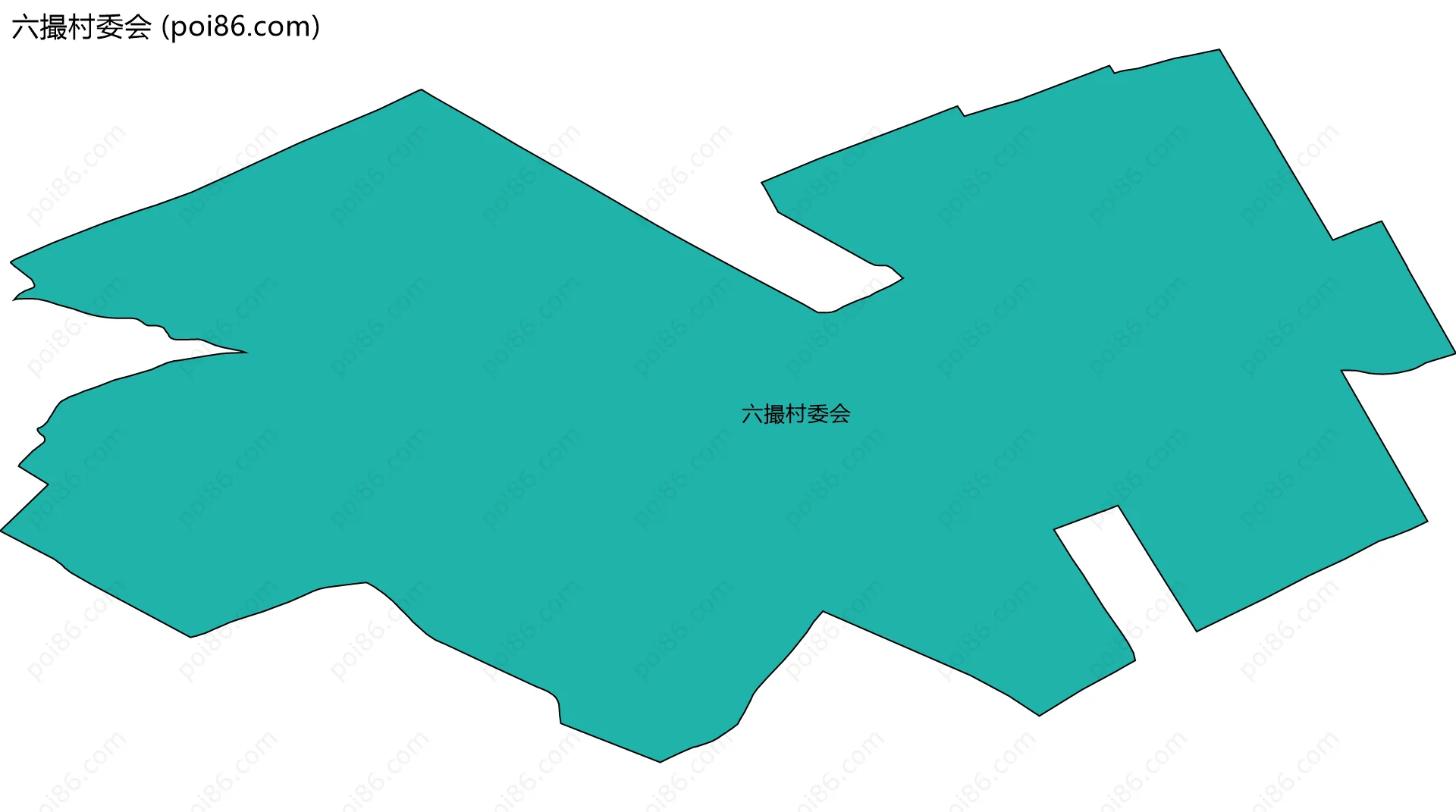 六撮村委会边界地图