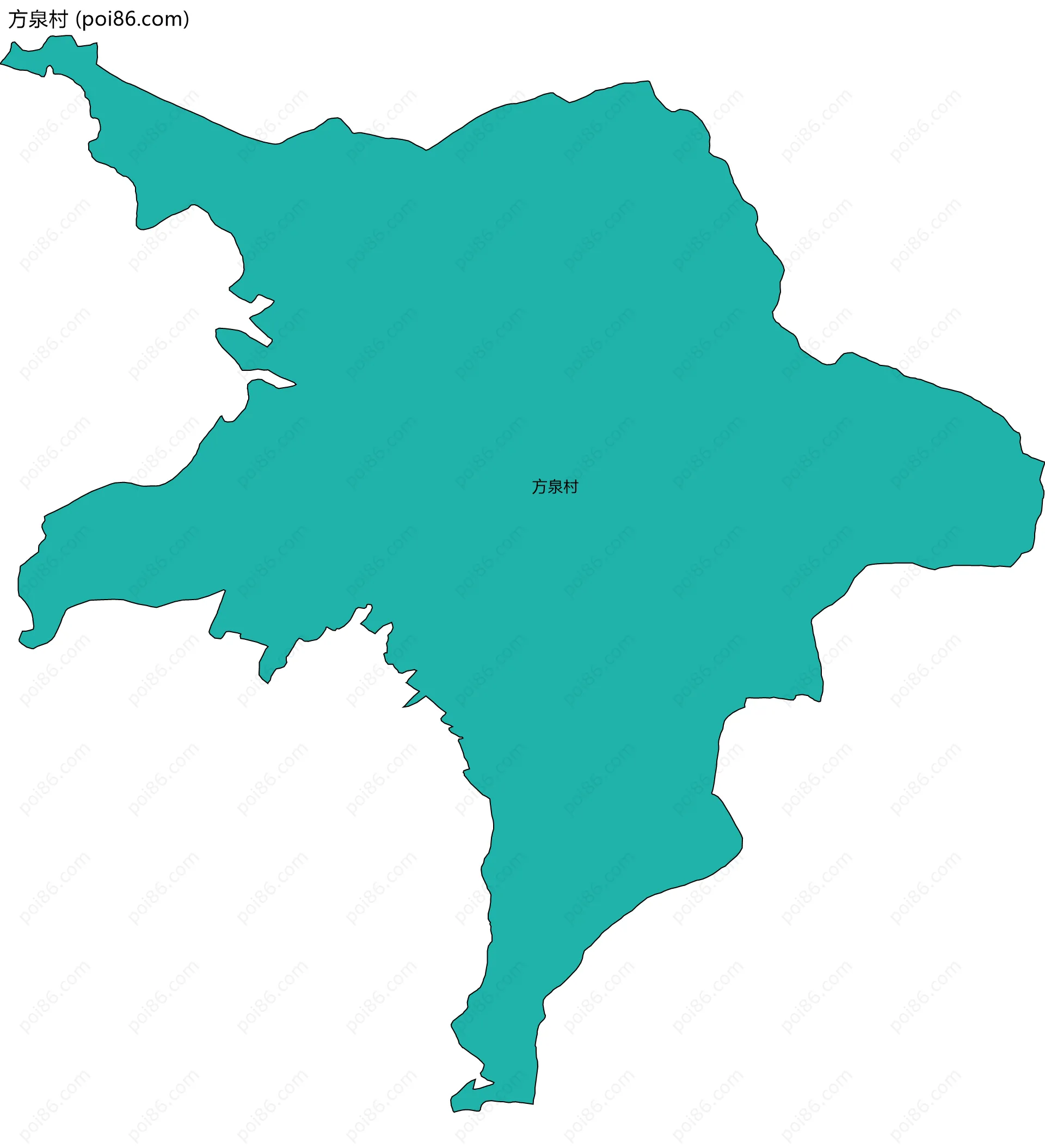 方泉村边界地图