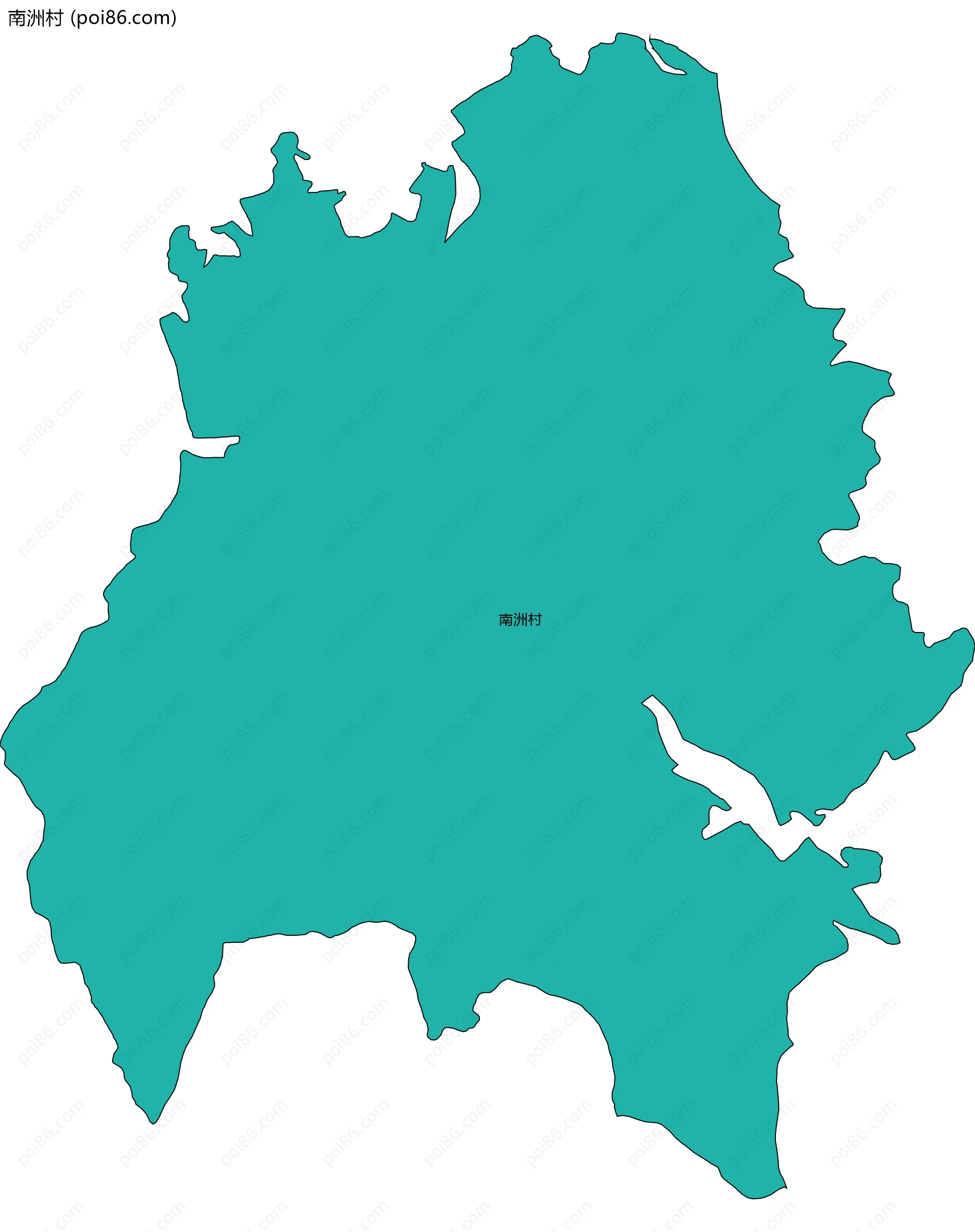 南洲村边界地图