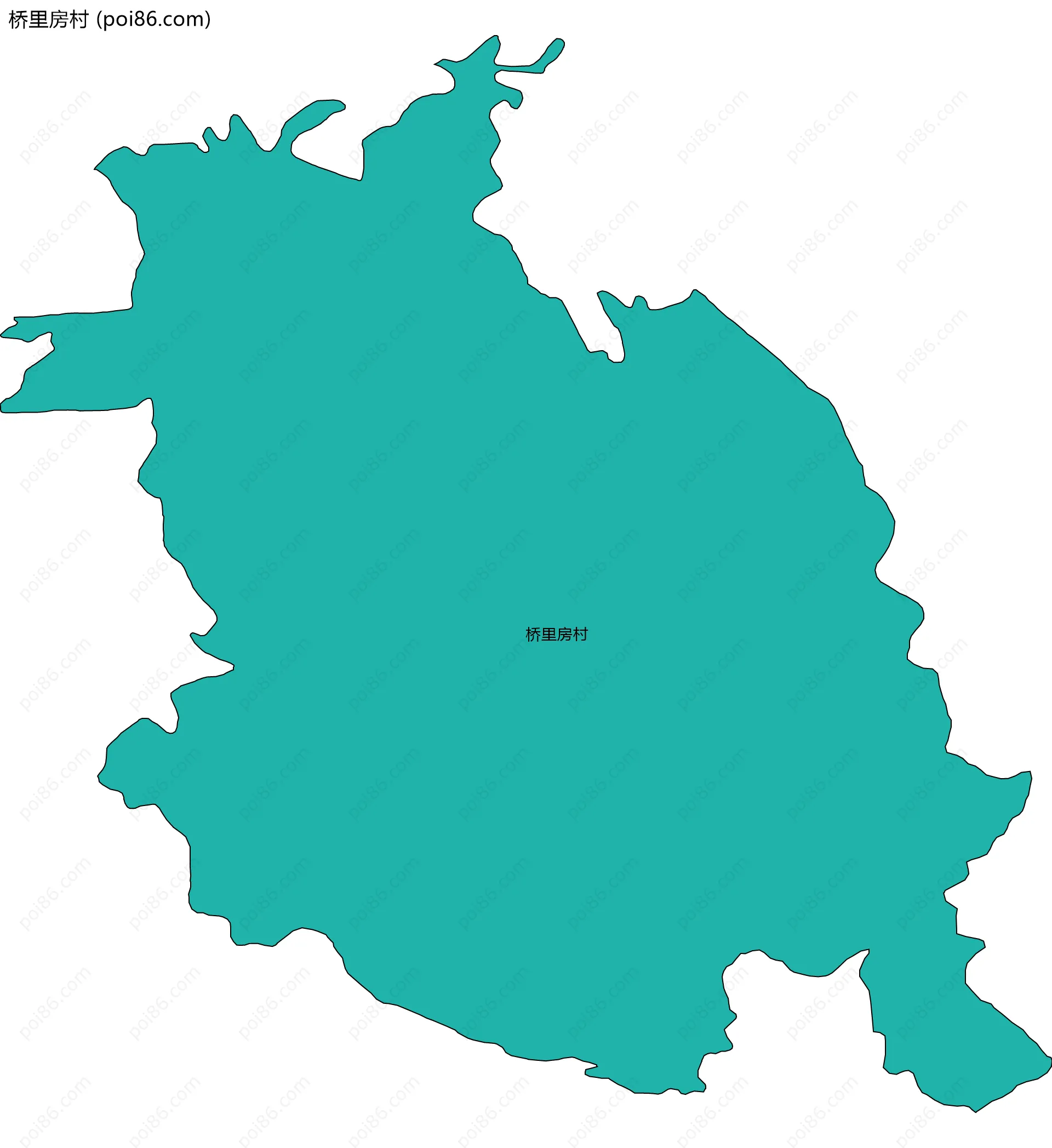 桥里房村边界地图