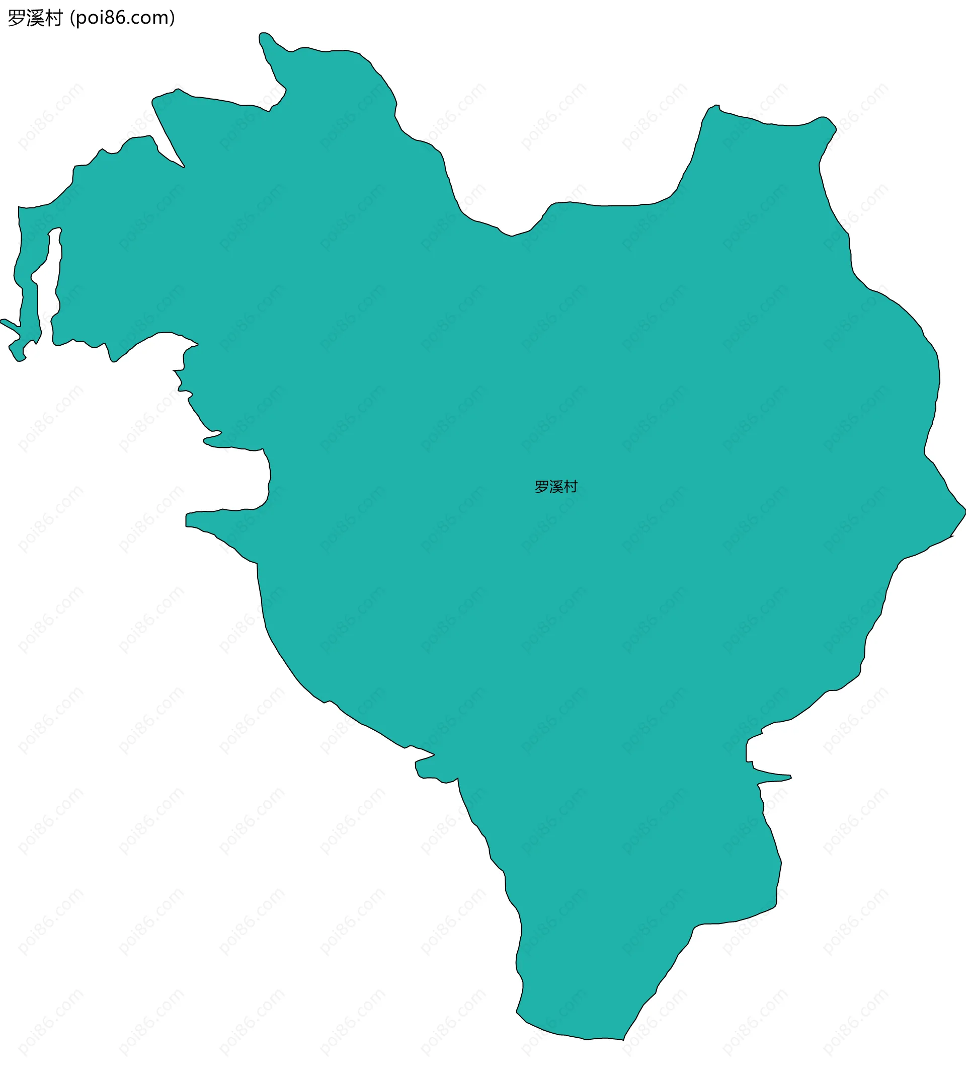 罗溪村边界地图